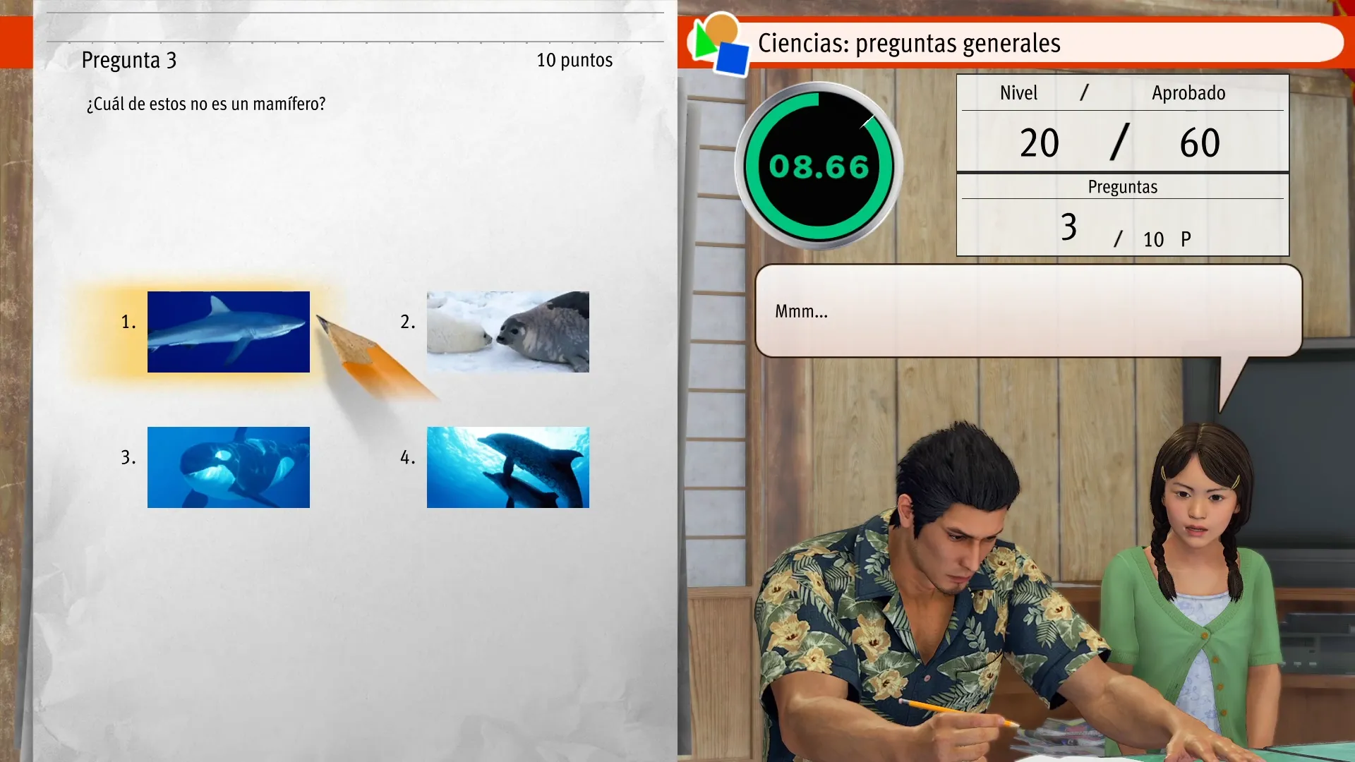 Kiryu ayudando con tareas