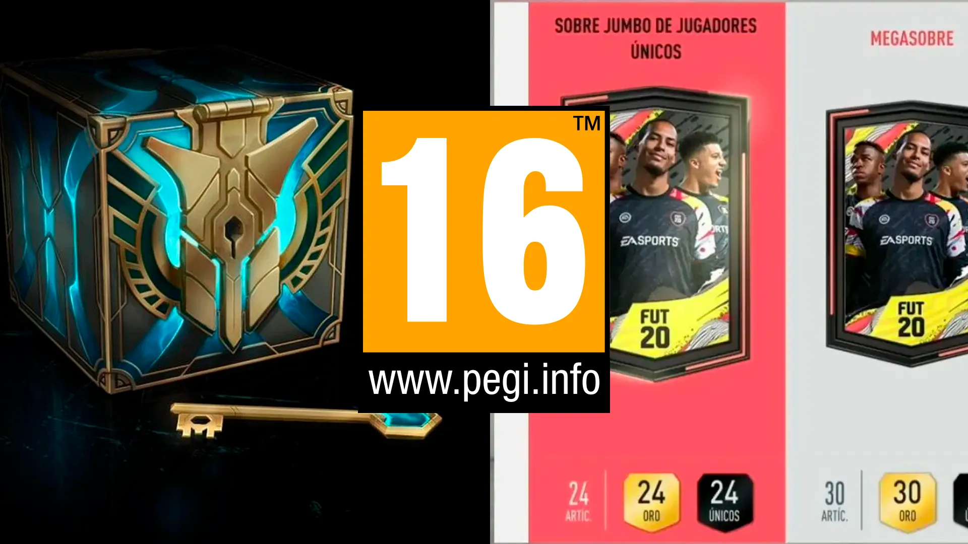 Cajas de botín y sobres de FIFA pasan a ser PEGI 16