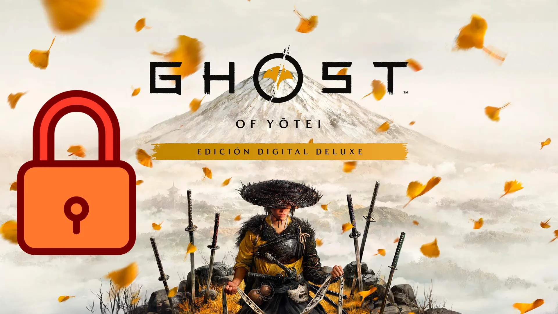 Ghost of Yotei con un candado, indicando que va a mantenerse en PlayStation 5 exclusivamente