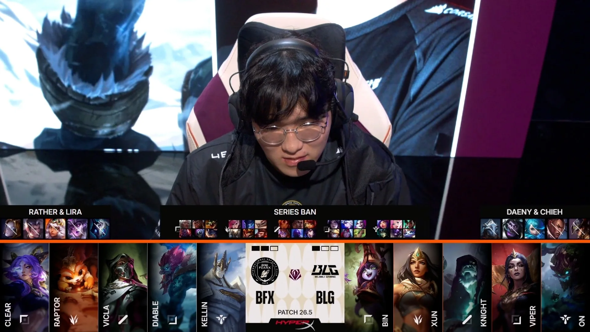 Draft del cuarto mapa de la primera partida de la jornada 1 del First Stand Tournament 2026 entre BLG y BFX