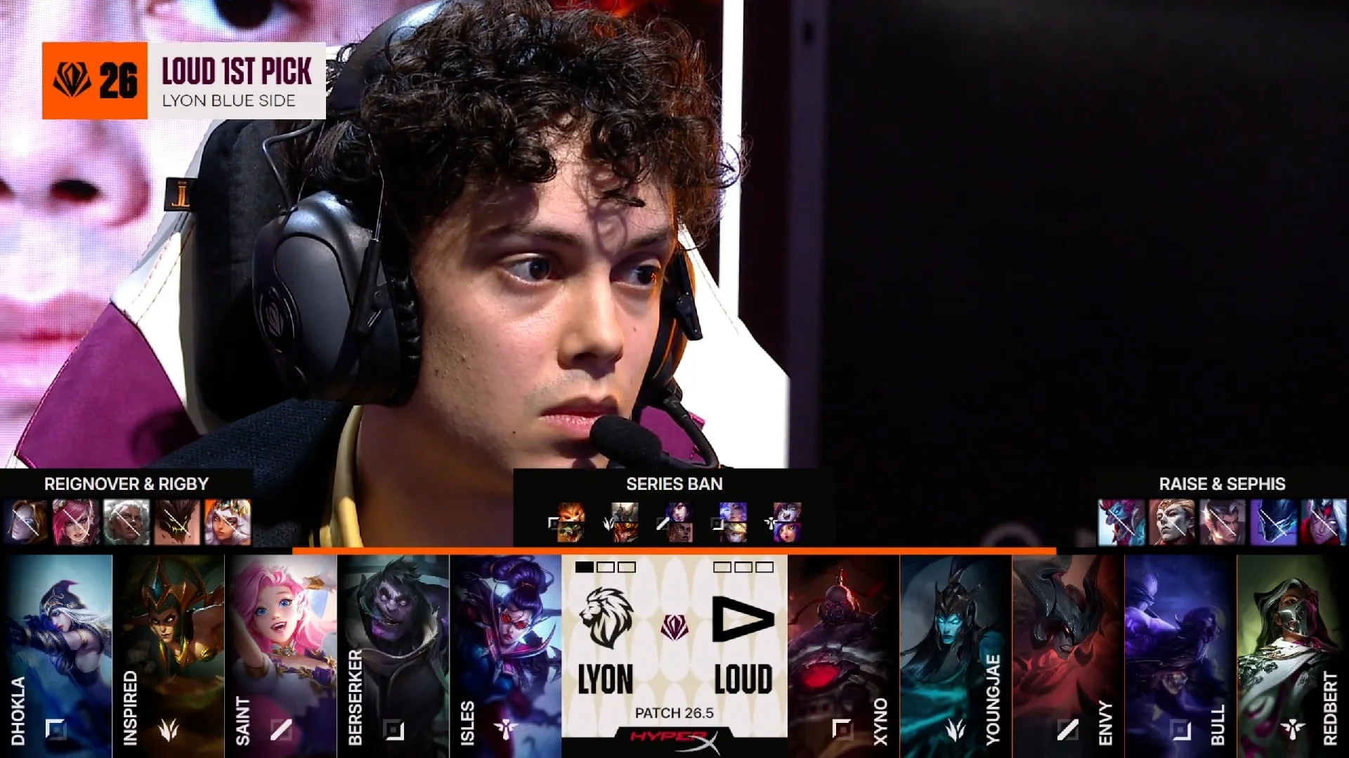 Draft del segundo mapa de la segundo partida de la jornada 2 del First Stand Tournament 2026 entre LYON y LOUD