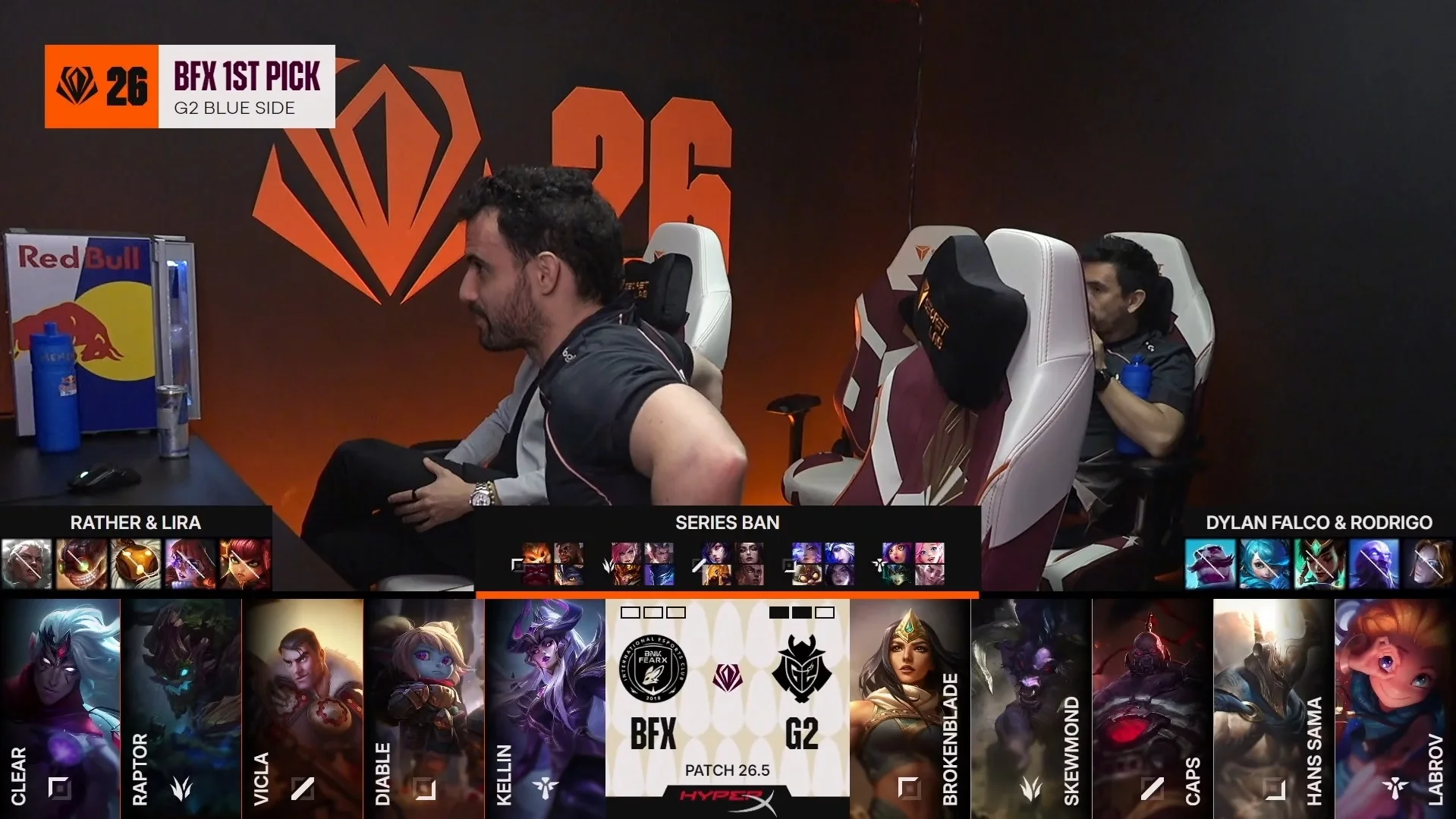 Draft del tercer mapa de la primera partida de la jornada 5 del First Stand Tournament 2026 entre G2 y BFX