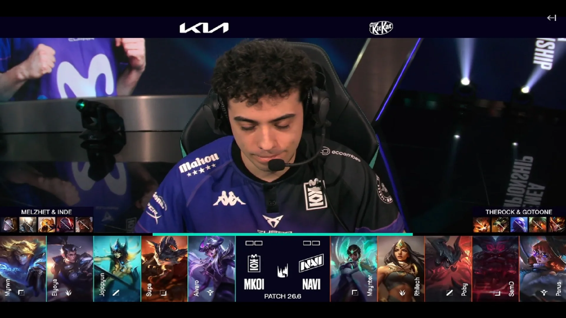 Draft del primer mapa del tercer partido de la jornada 1 de la LEC de primavera 2026 entre NAVI y MKOI