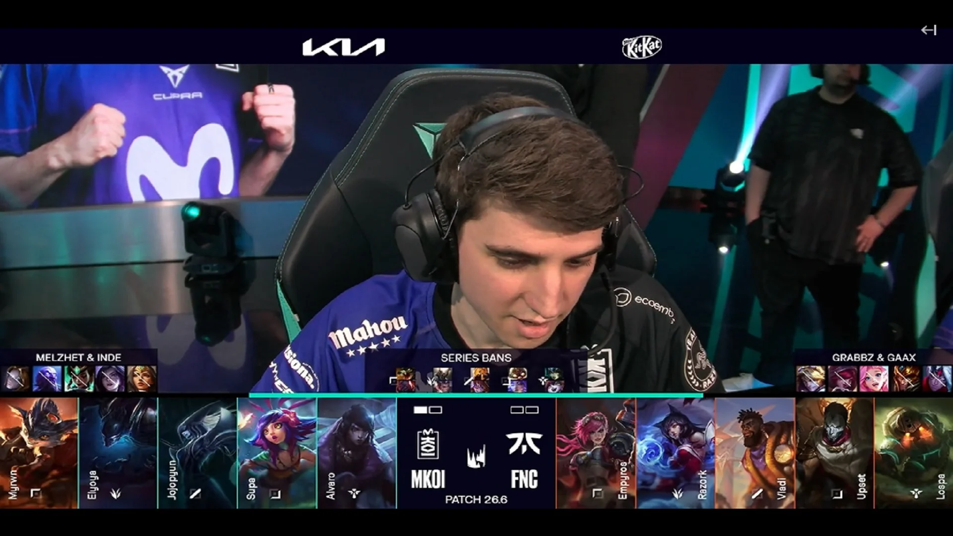 Draft del segundo mapa del segundo partido de la jornada 2 de la LEC de primavera 2026 entre MKOI y FNC