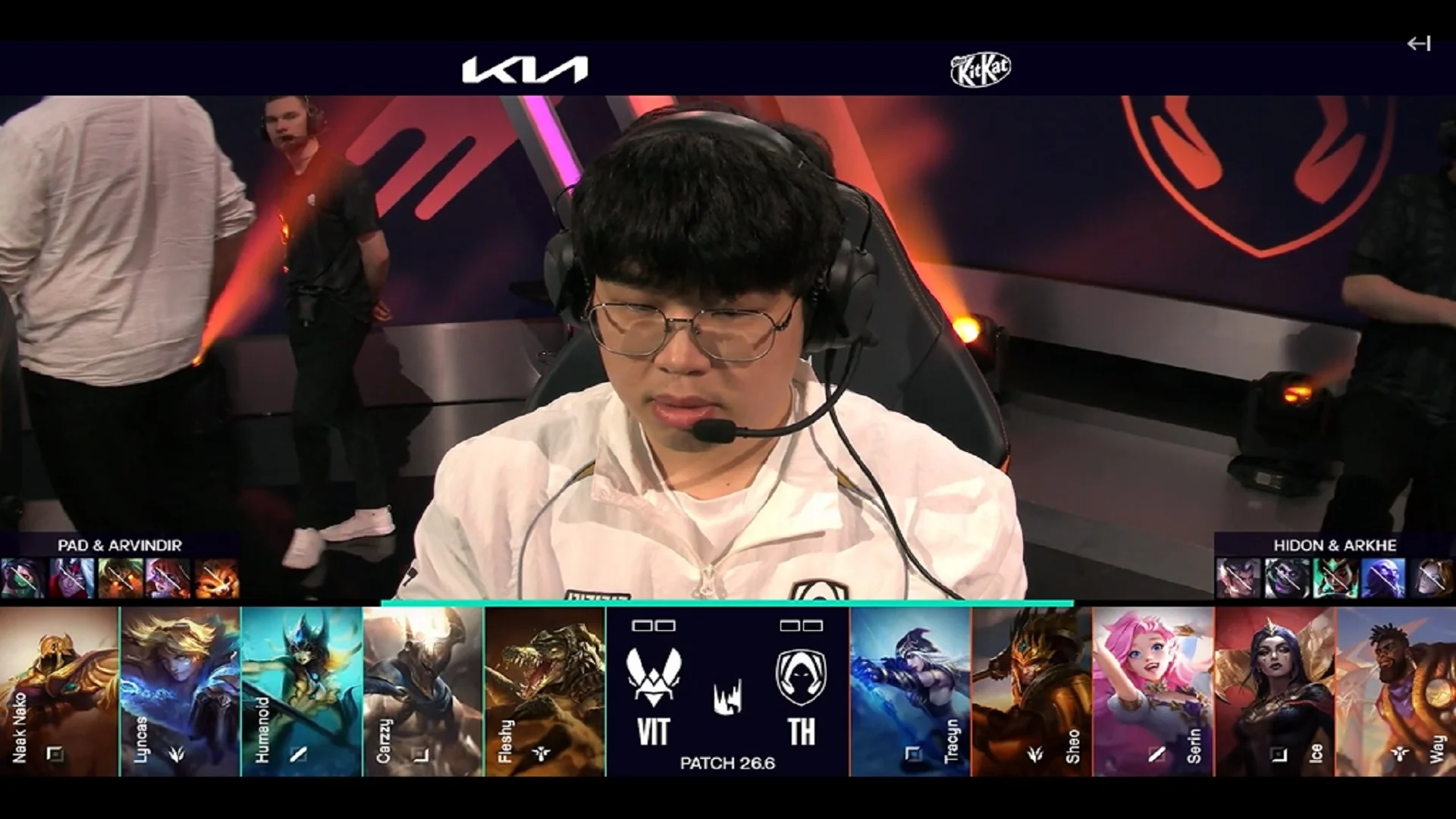 Draft del primer mapa del segundo partido de la jornada 3 de la LEC de primavera 2026 entre TH y VIT