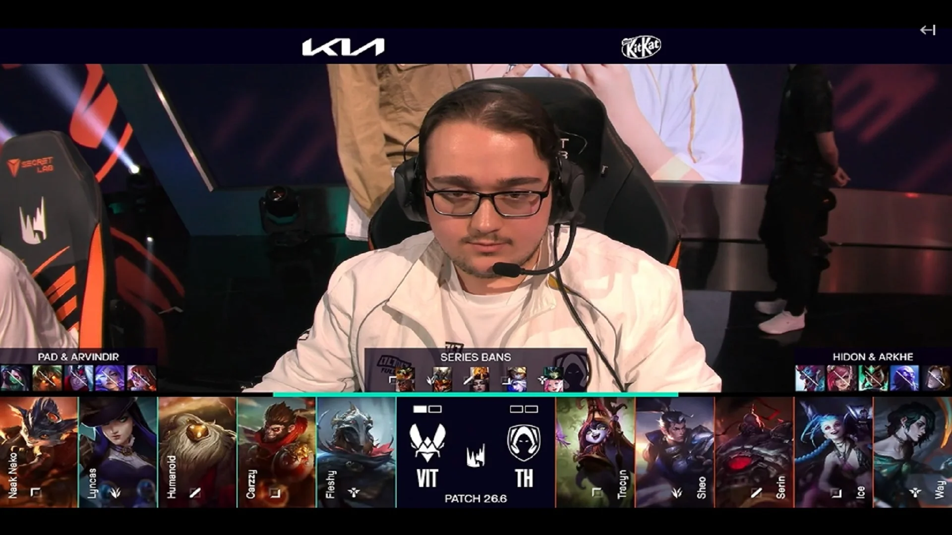 Draft del segundo mapa del segundo partido de la jornada 3 de la LEC de primavera 2026 entre TH y VIT