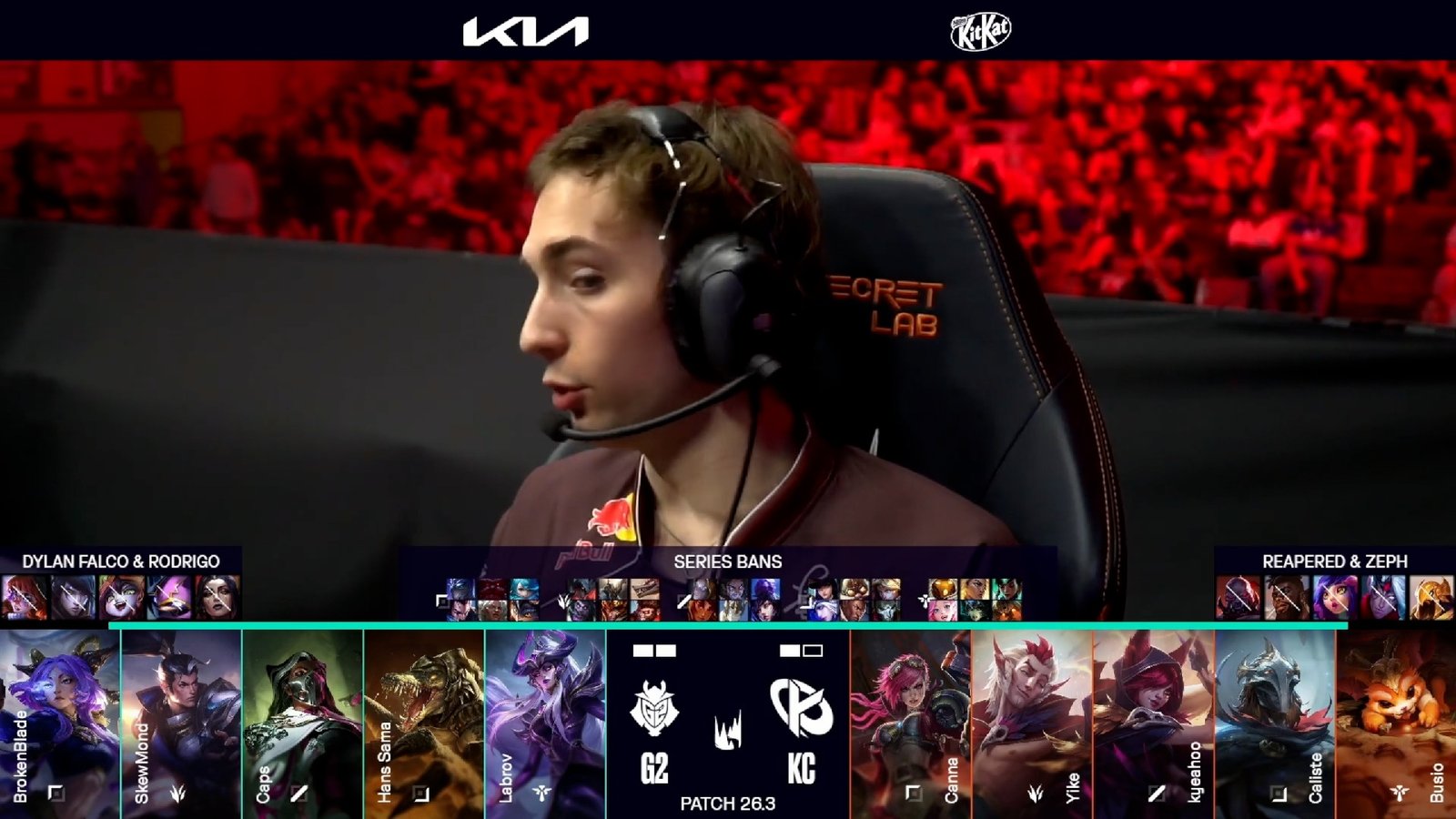 Draft del cuarto mapa de la jornada 9 de los playoffs de la LEC Versus 2026 entre MKOI y KC