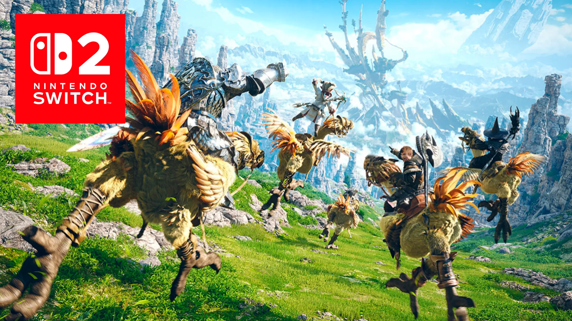 Final Fantasy XIV con el logo de Switch 2