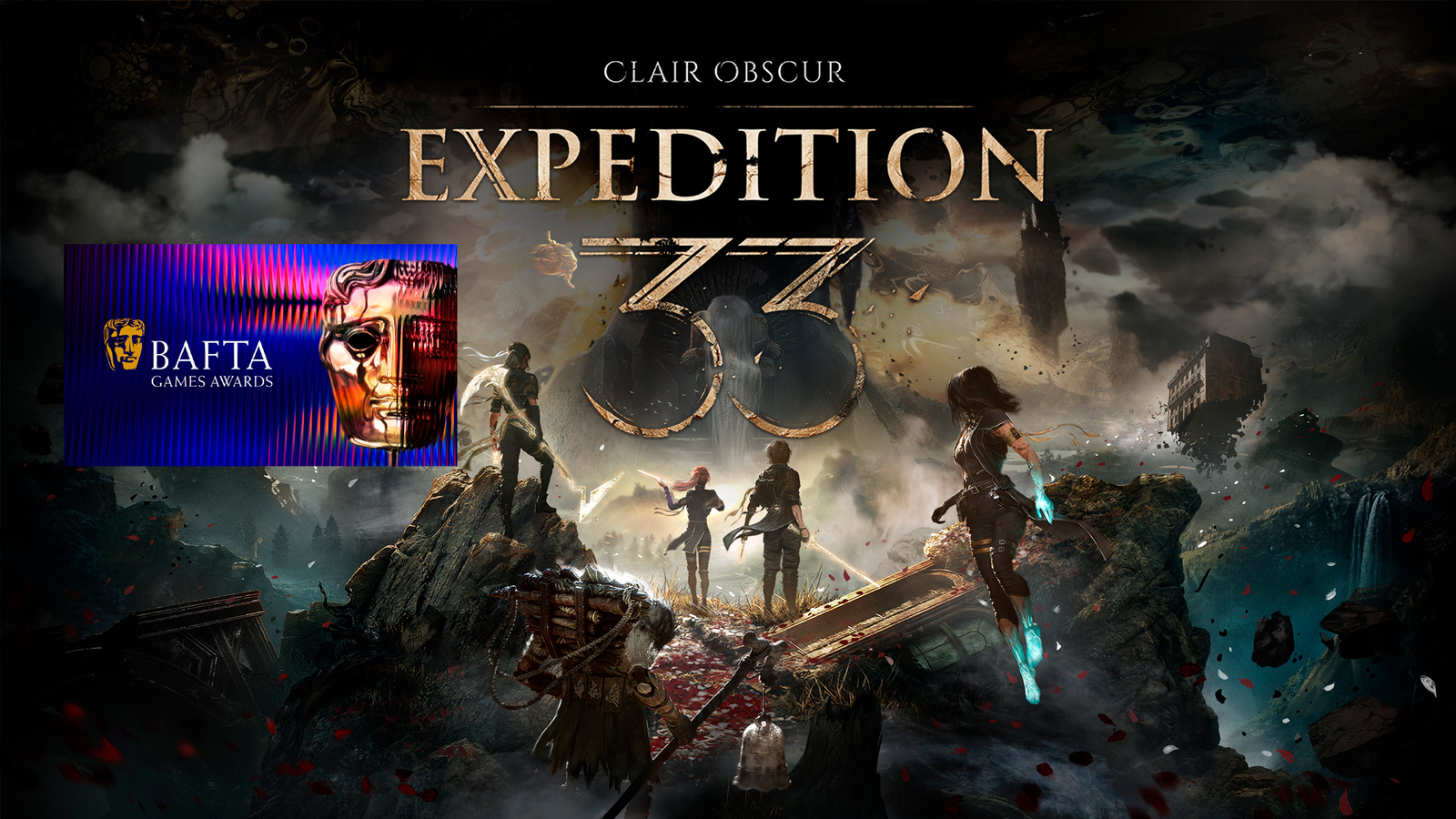 Clair Obscur: Expedition 33 con el logo de los BAFTA Games Awards