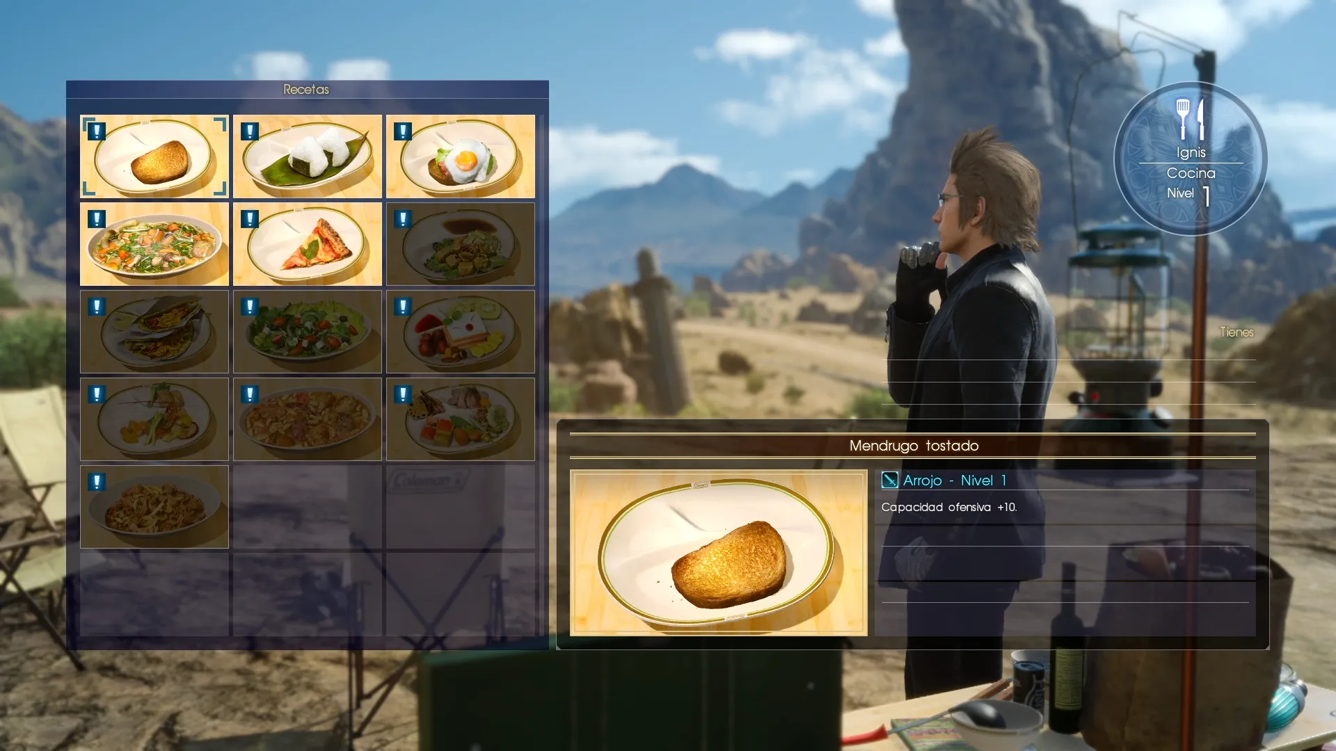 Ignis preparando comida