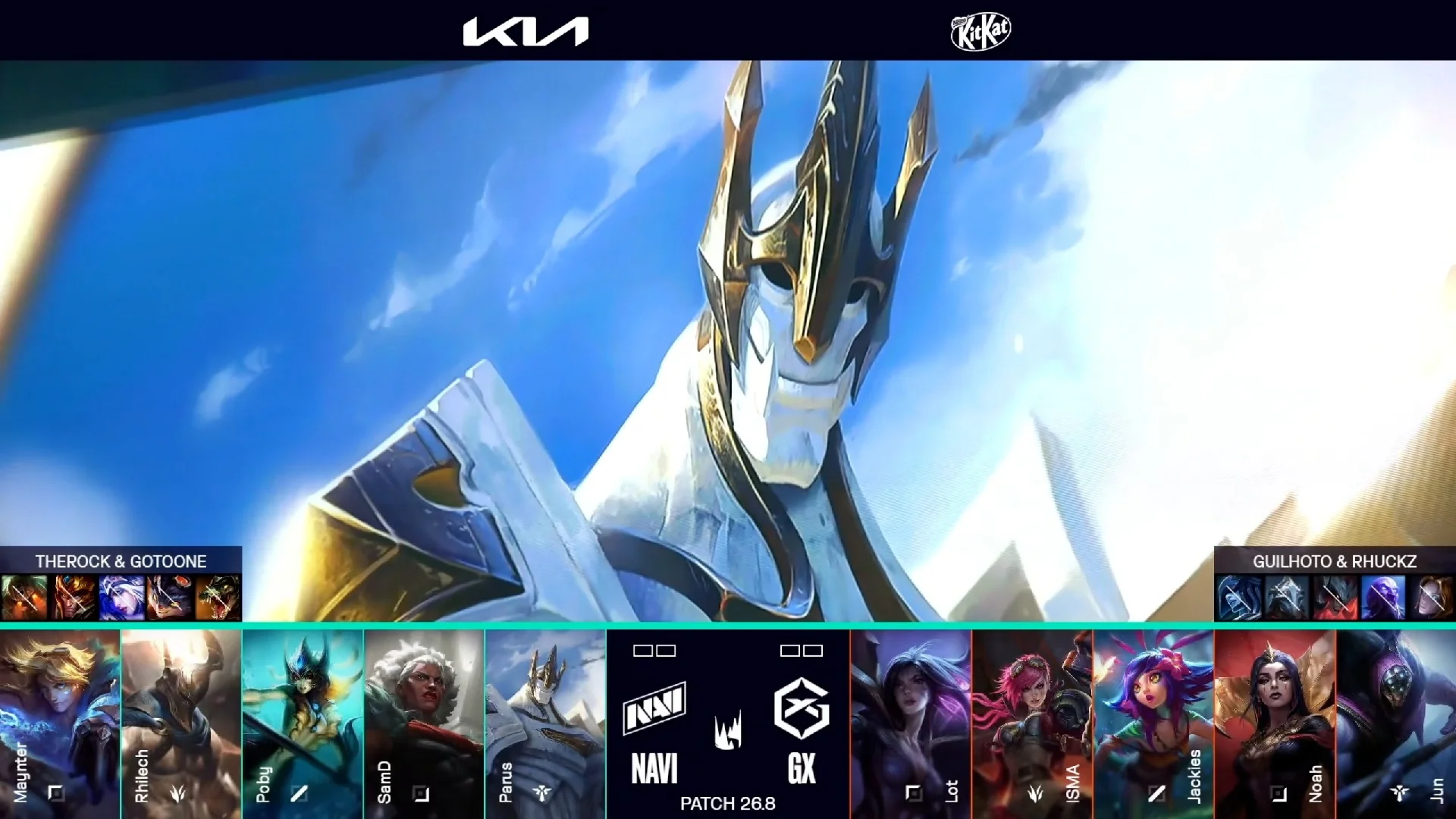 Draft del primer mapa del primer partido de la jornada 10 de la LEC de primavera 2026 entre GX y NAVI