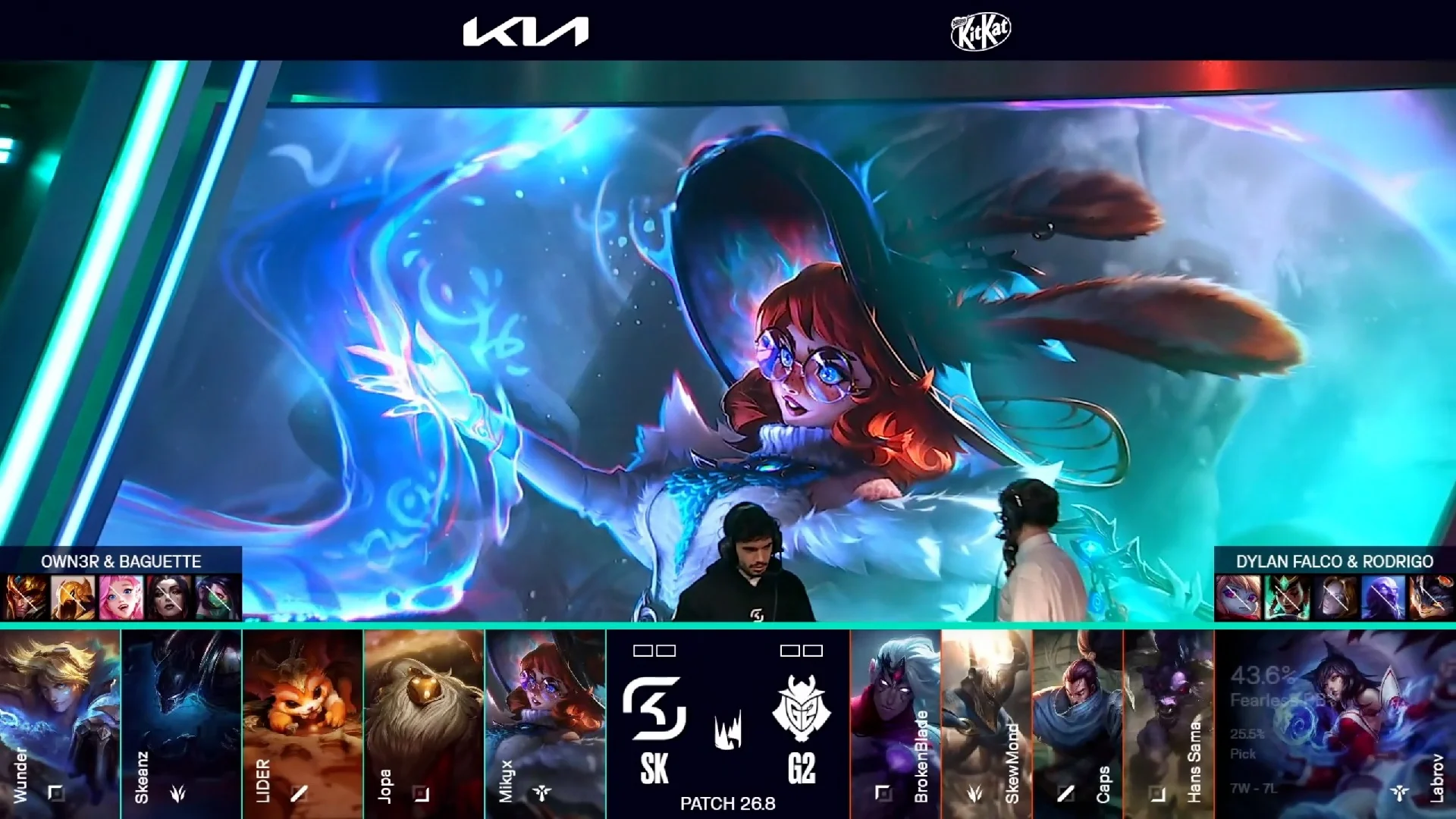 Draft del primer mapa del segundo partido de la jornada 10 de la LEC de primavera 2026 entre G2 y SK