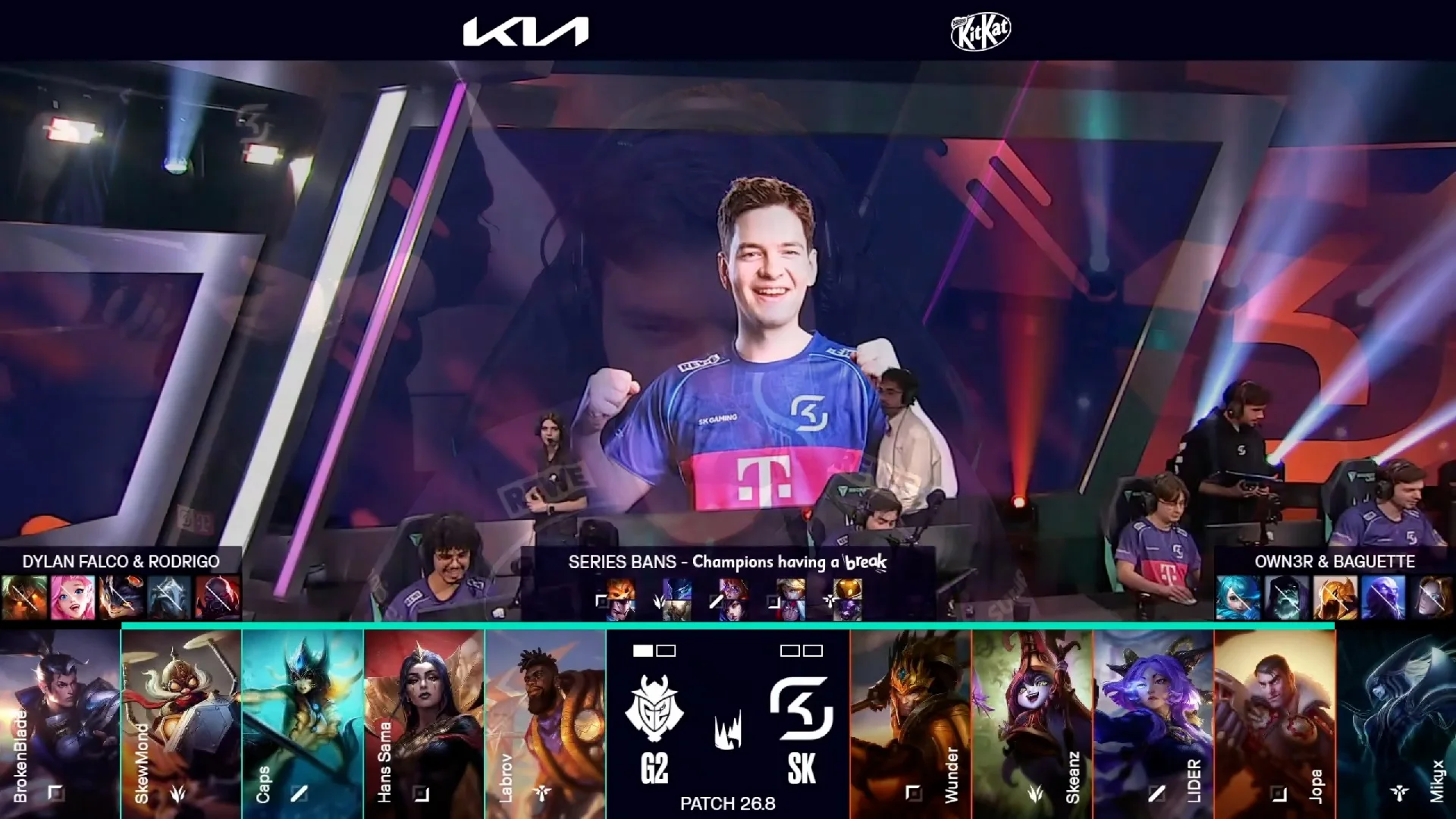 Draft del segundo mapa del segundo partido de la jornada 10 de la LEC de primavera 2026 entre G2 y SK