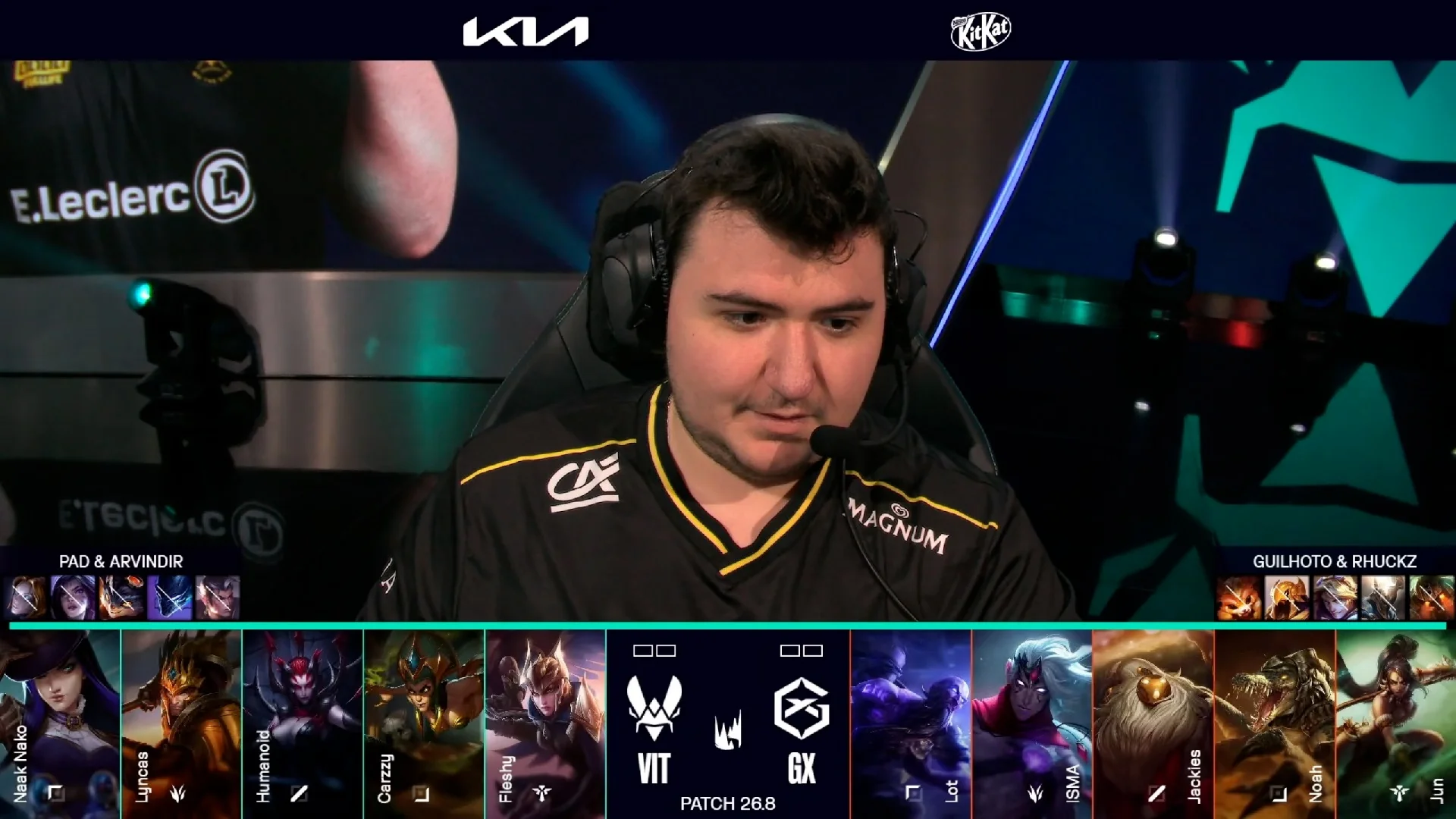 Draft del primer mapa del primer partido de la jornada 11 de la LEC de primavera 2026 entre VIT y GX