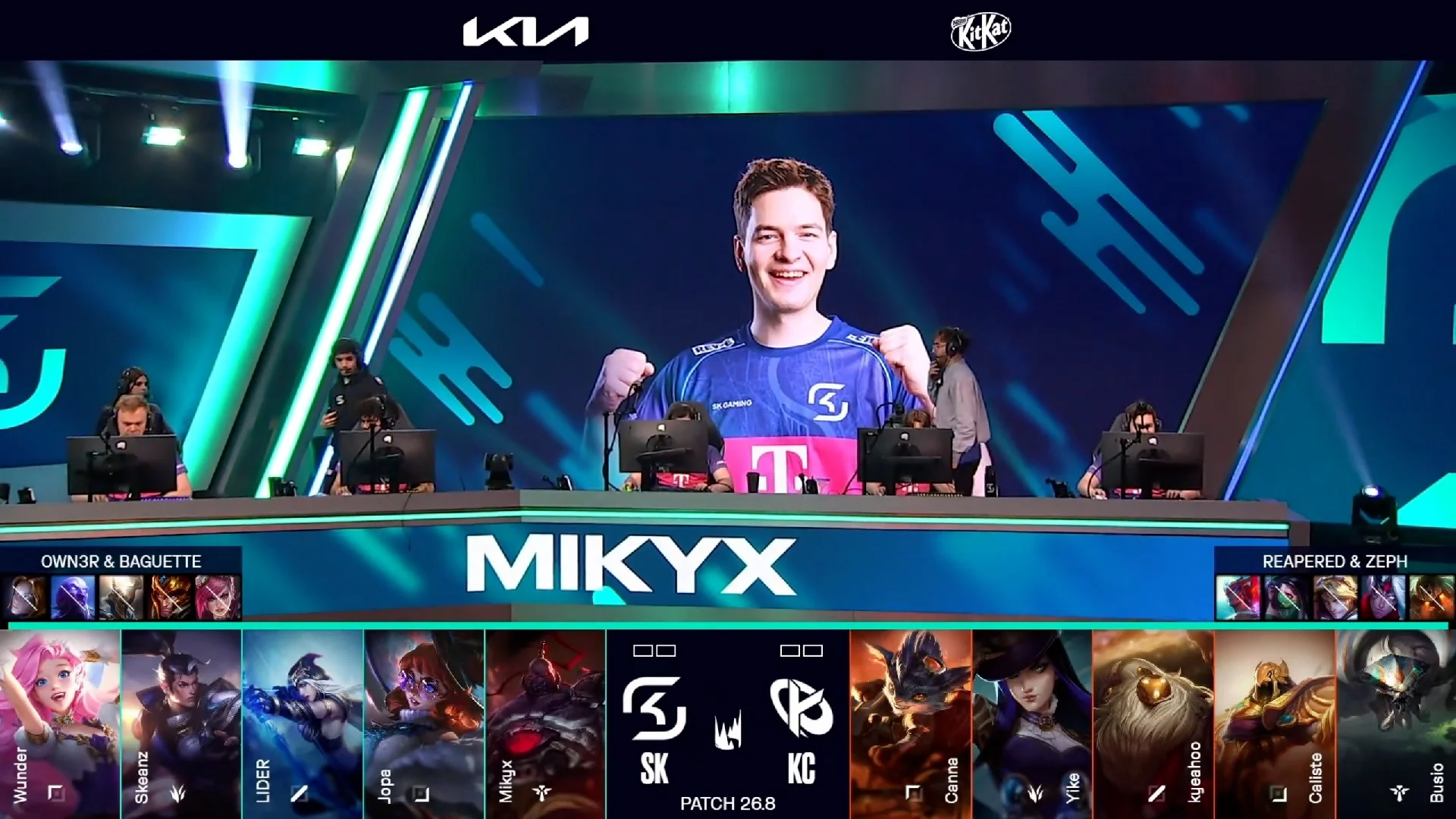 Draft del primer mapa del segundo partido de la jornada 12 de la LEC de primavera 2026 entre SK y KC