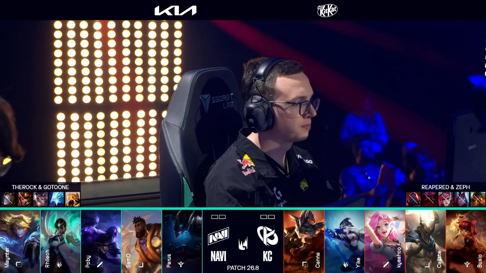 Draft del primer mapa del segundo partido de la jornada 13 de la LEC de primavera 2026 entre NAVI y KC