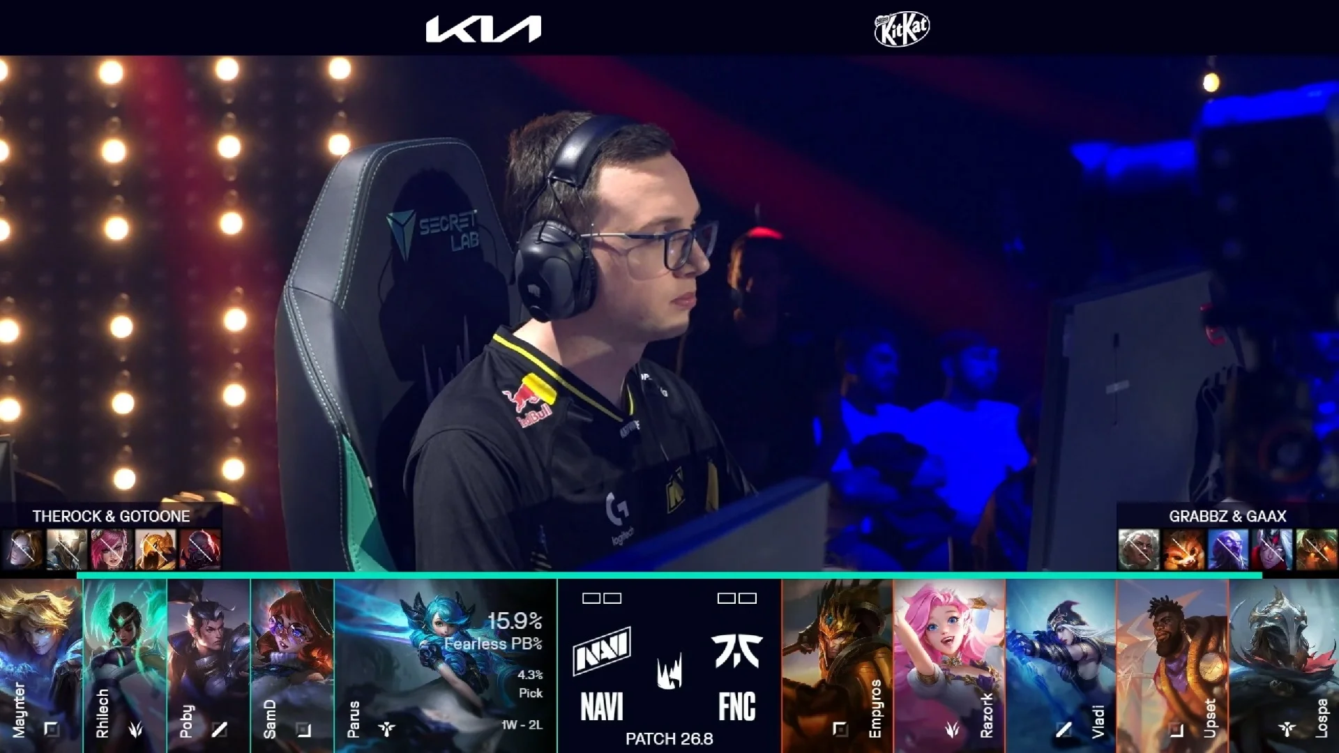 Draft del primer mapa del primer partido de la jornada 14 de la LEC de primavera 2026 entre FNC y NAVI