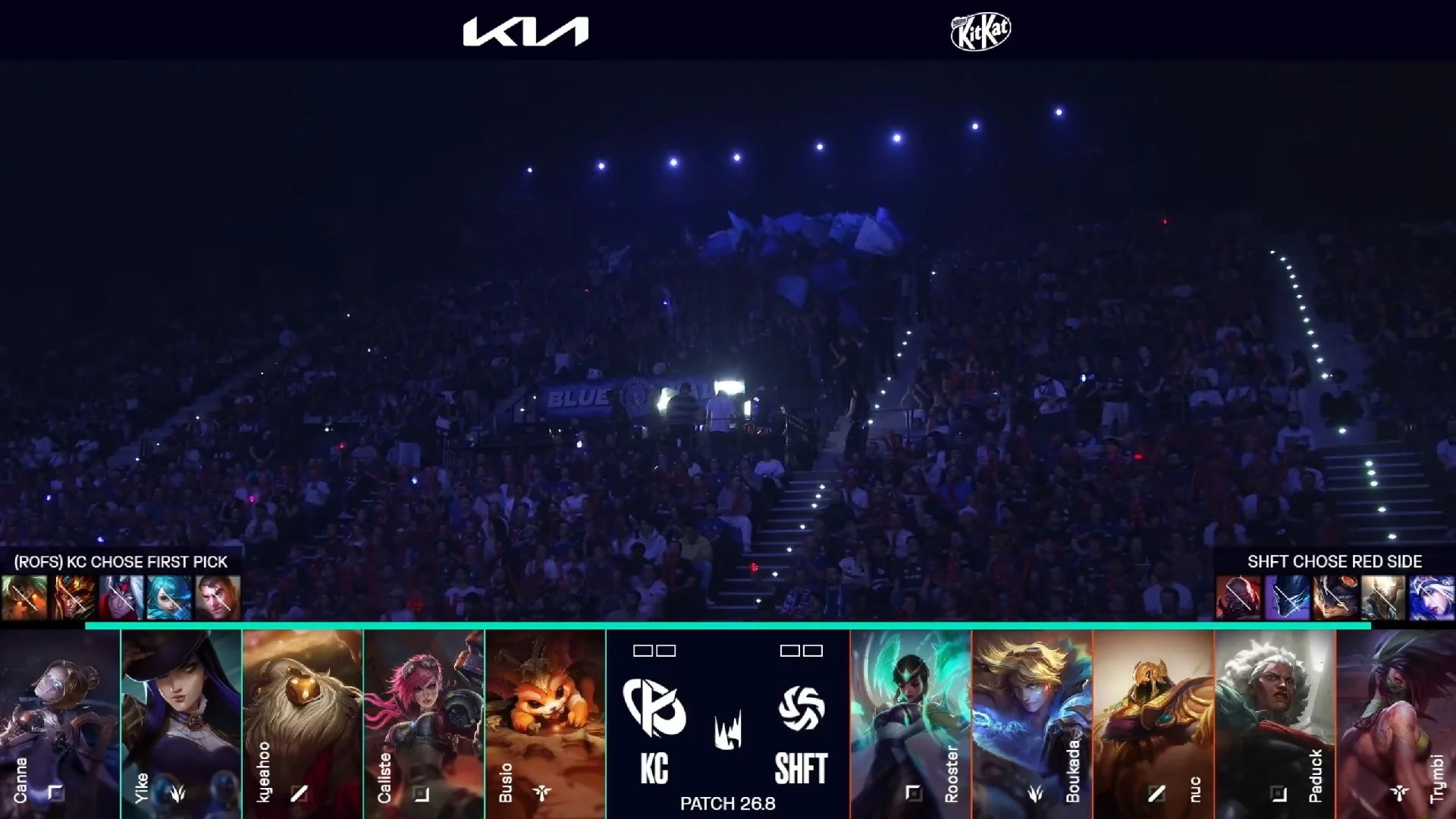 Draft del primer mapa del segundo partido de la jornada 14 de la LEC de primavera 2026 entre KC y SHFT