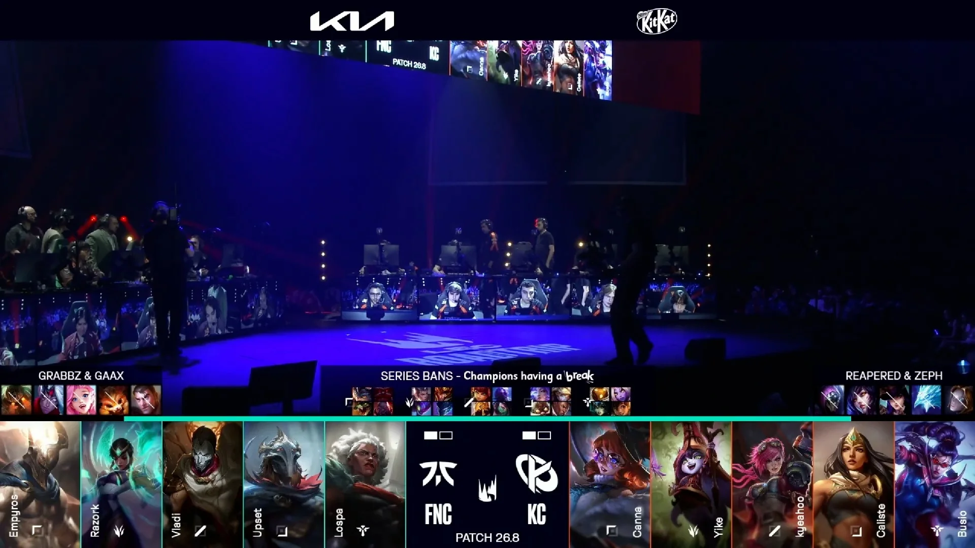 Draft del tercer mapa del segundo partido de la jornada 15 de la LEC de primavera 2026 entre KC y FNC