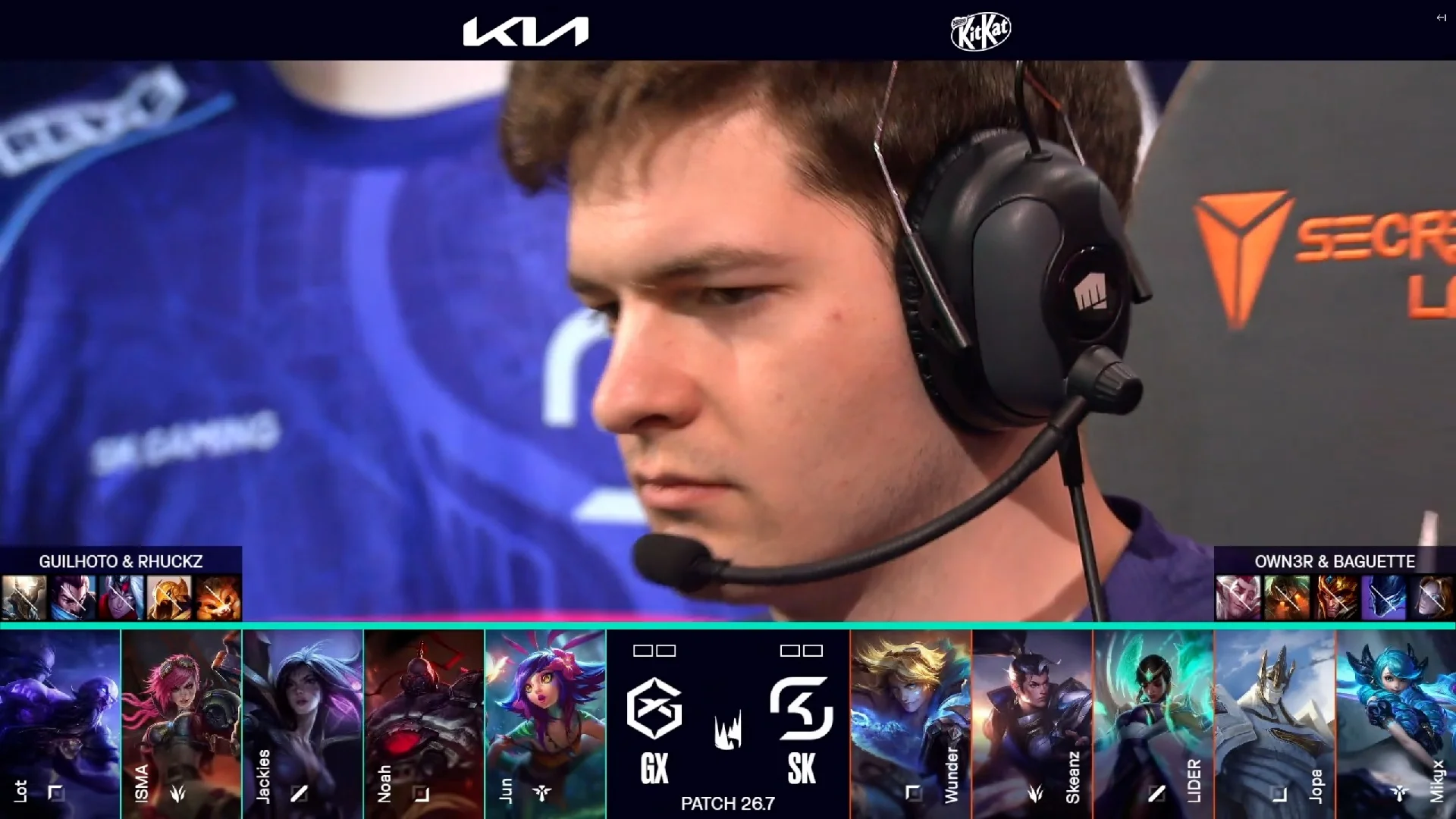 Draft del primer mapa del primer partido de la jornada 5 de la LEC de primavera 2026 entre SK y GX