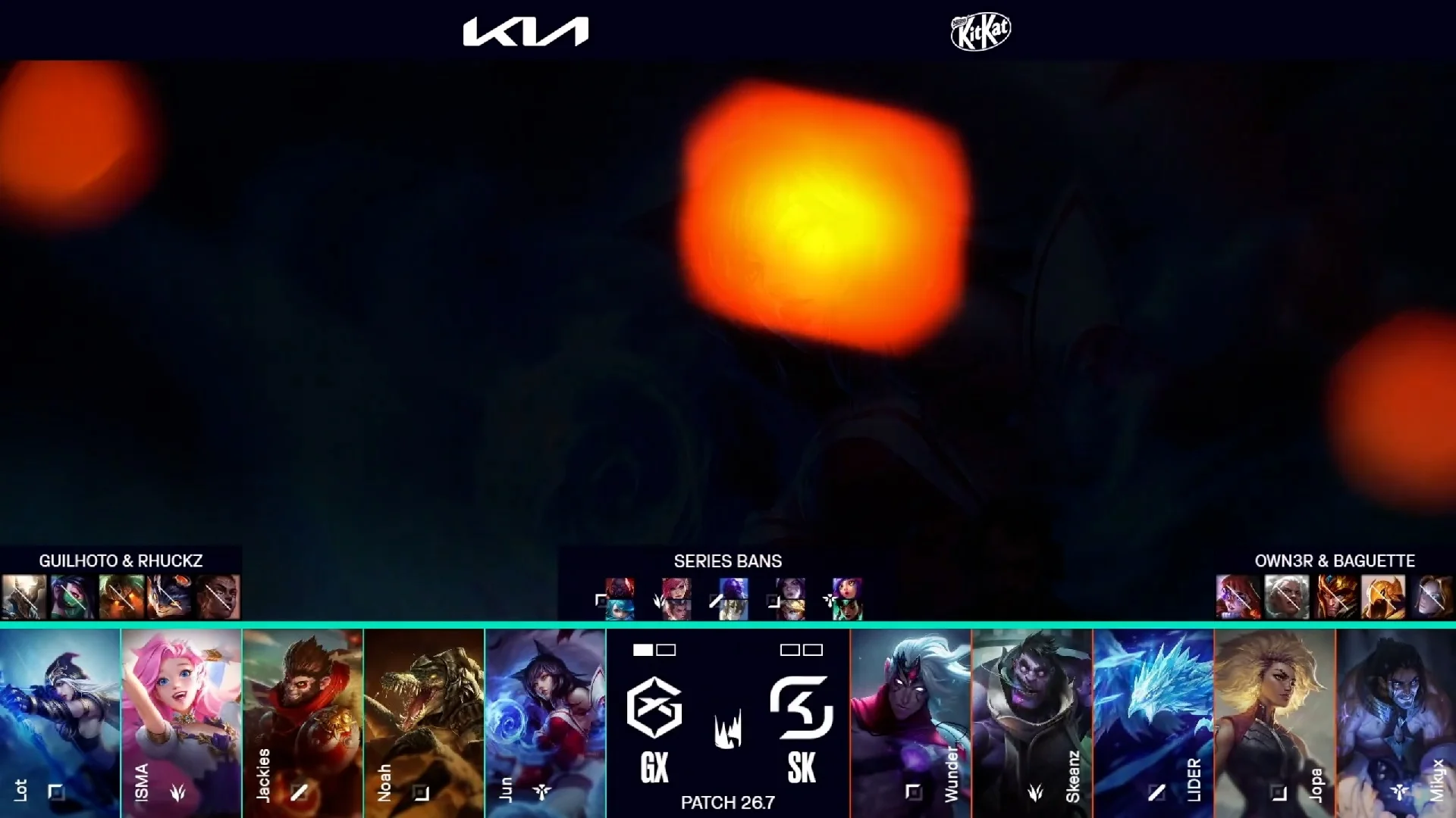 Draft del segundo mapa del primer partido de la jornada 5 de la LEC de primavera 2026 entre SK y GX