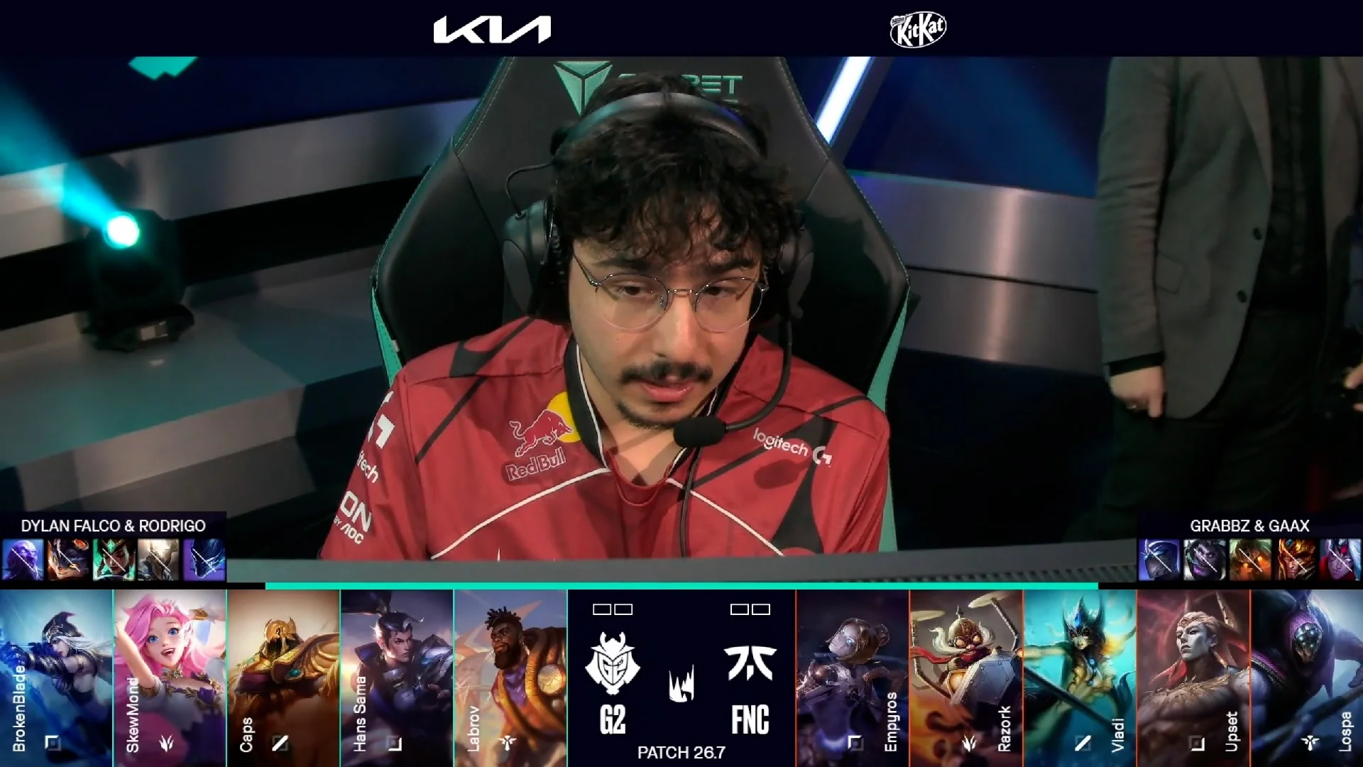 Draft del primer mapa del segundo partido de la jornada 5 de la LEC de primavera 2026 entre FNC y G2