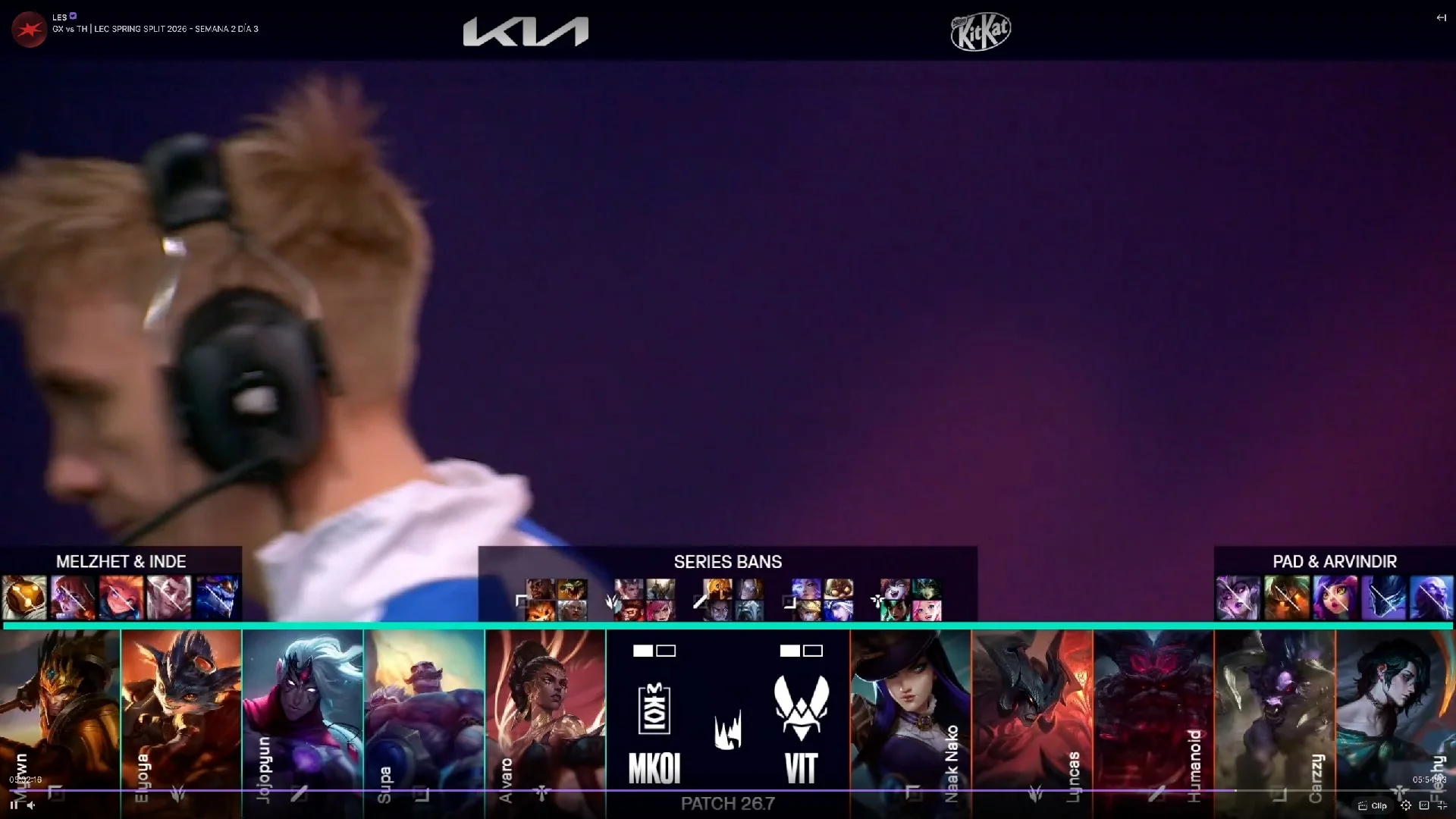 Draft del tercer mapa del segundo partido de la jornada 6 de la LEC de primavera 2026 entre VIT y MKOI