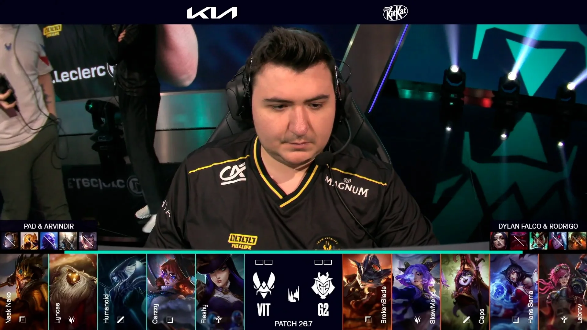 Draft del primer mapa del segundo partido de la jornada 7 de la LEC de primavera 2026 entre G2 y VIT