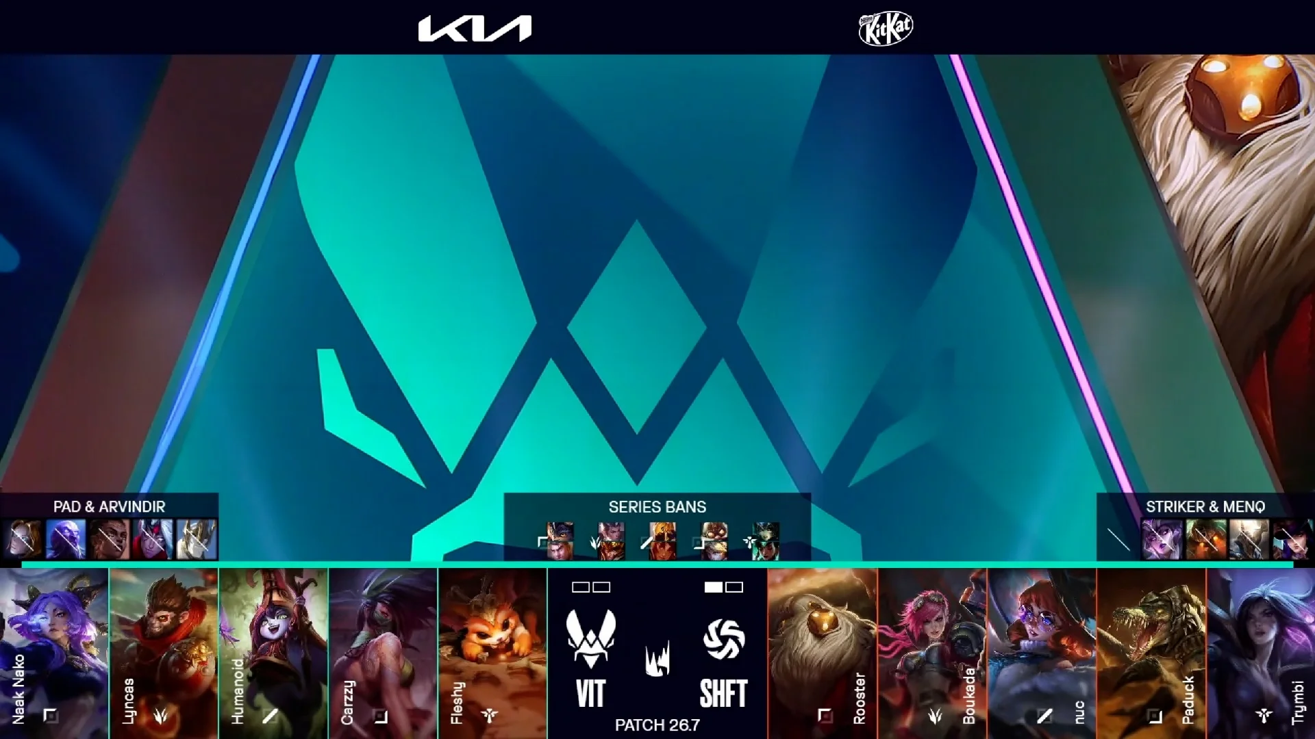 Draft del segundo mapa del primer partido de la jornada 8 de la LEC de primavera 2026 entre VIT y SHFT