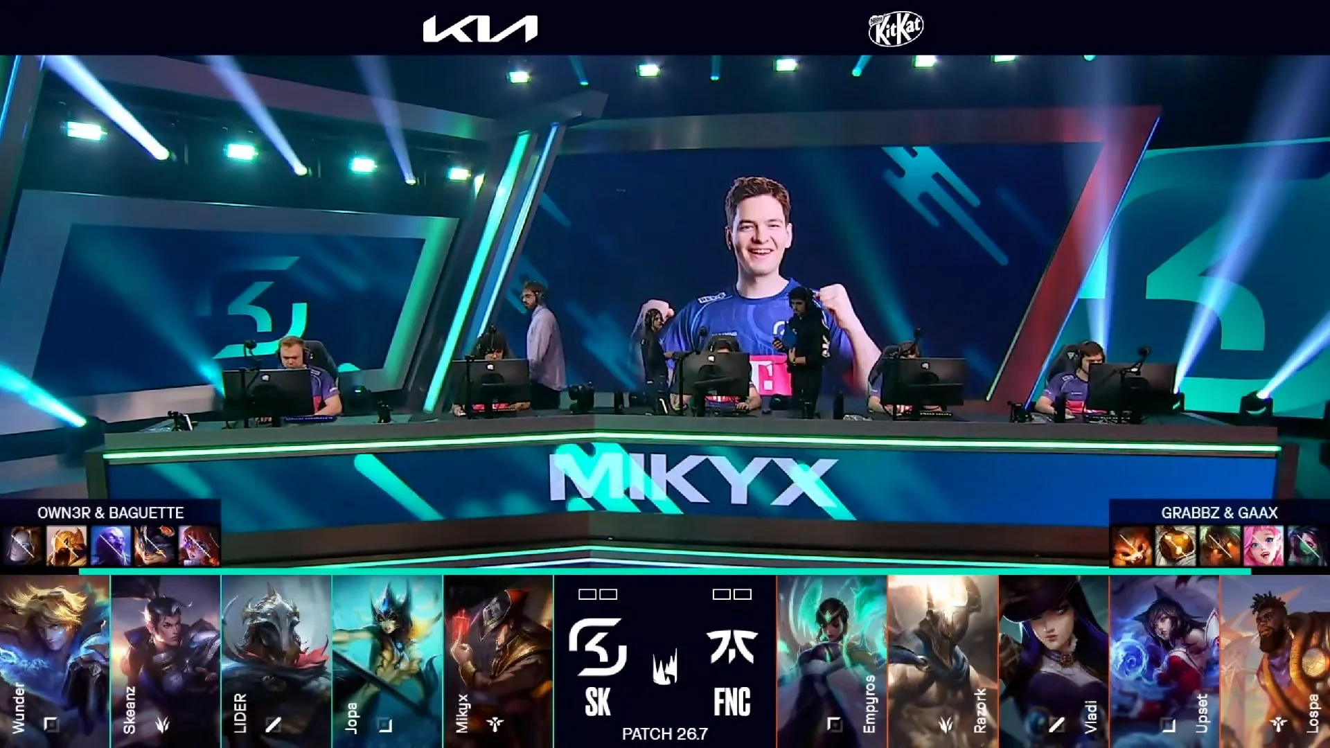 Draft del primer mapa del primer partido de la jornada 9 de la LEC de primavera 2026 entre FNC y SK