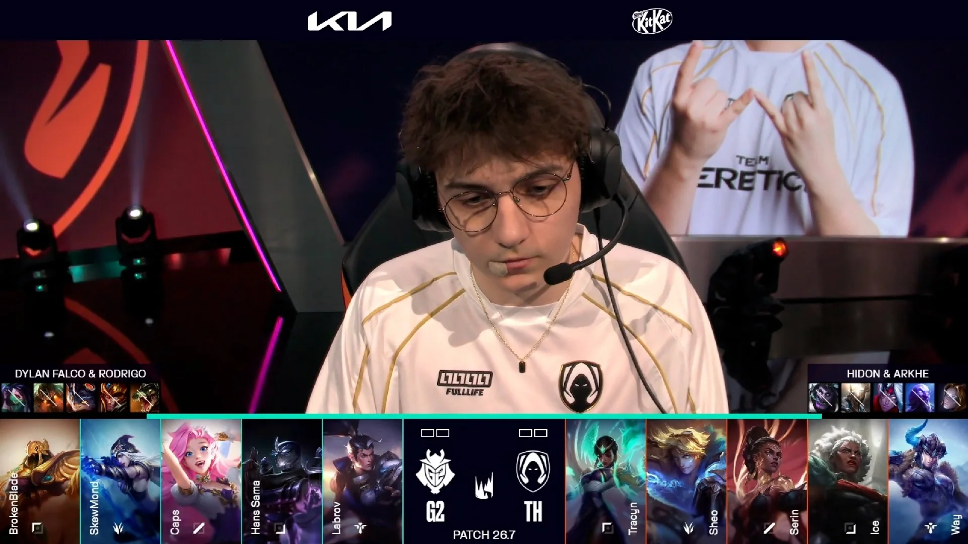 Draft del primer mapa del segundo partido de la jornada 4 de la LEC de primavera 2026 entre G2 y TH