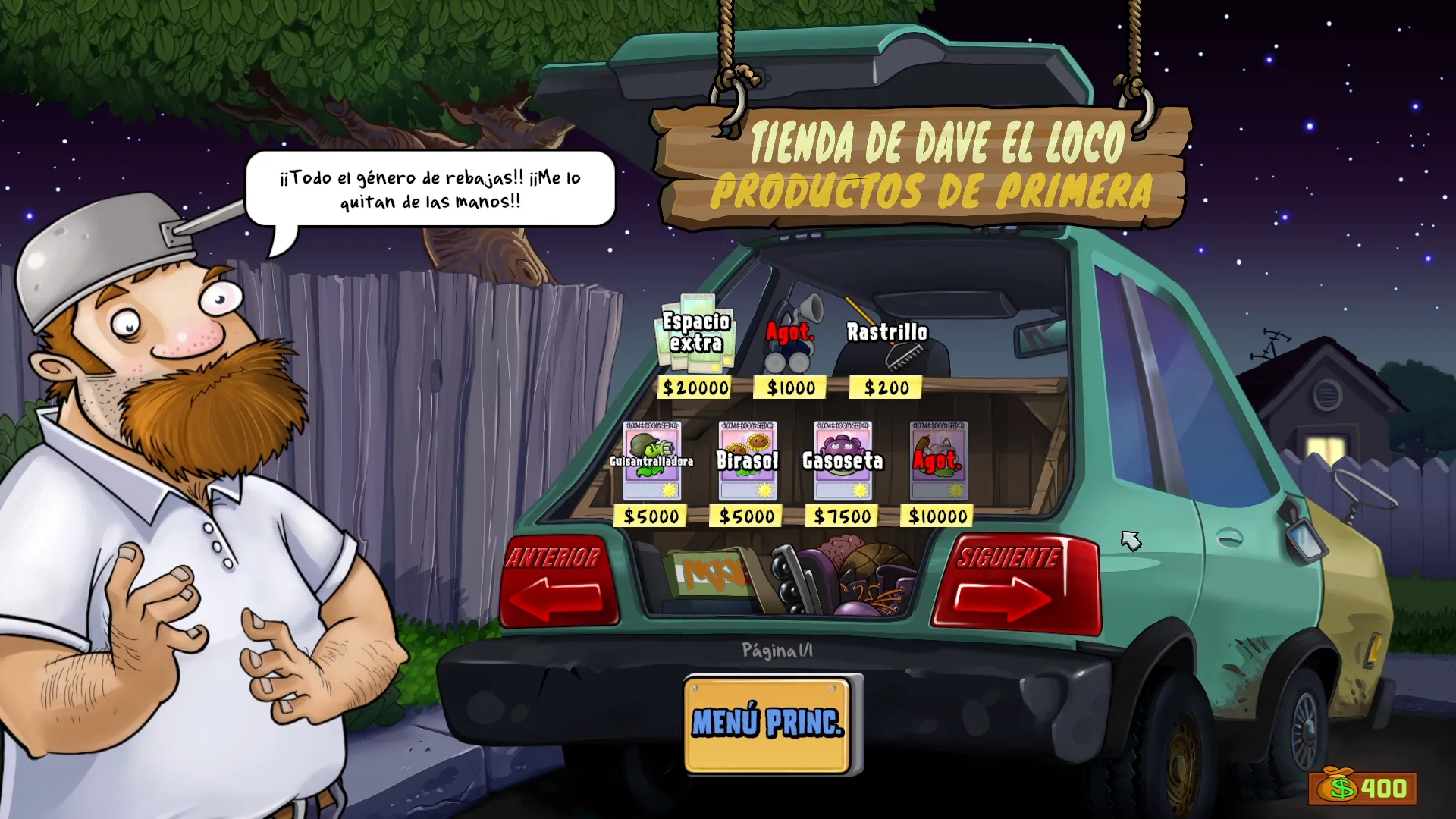 Precios de Crazy Dave