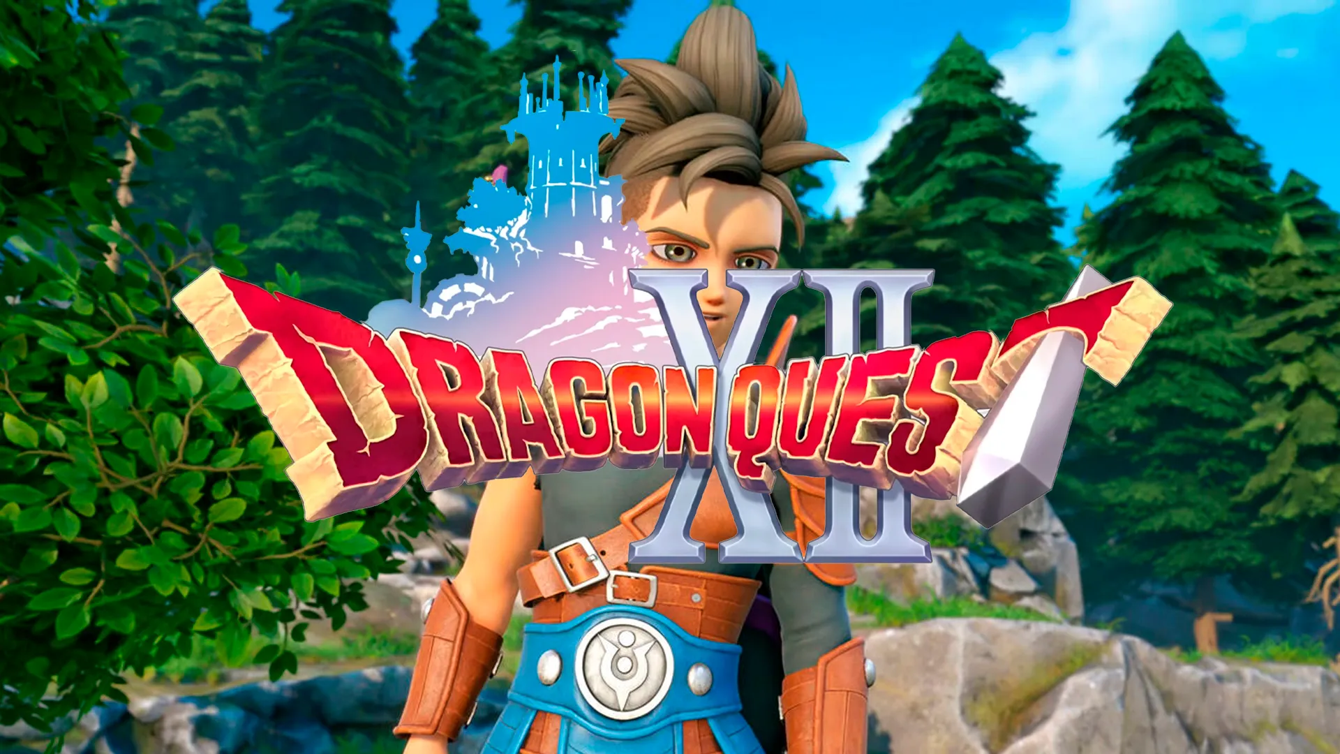 Título de Dragon Quest XII junto a una imagen del juego