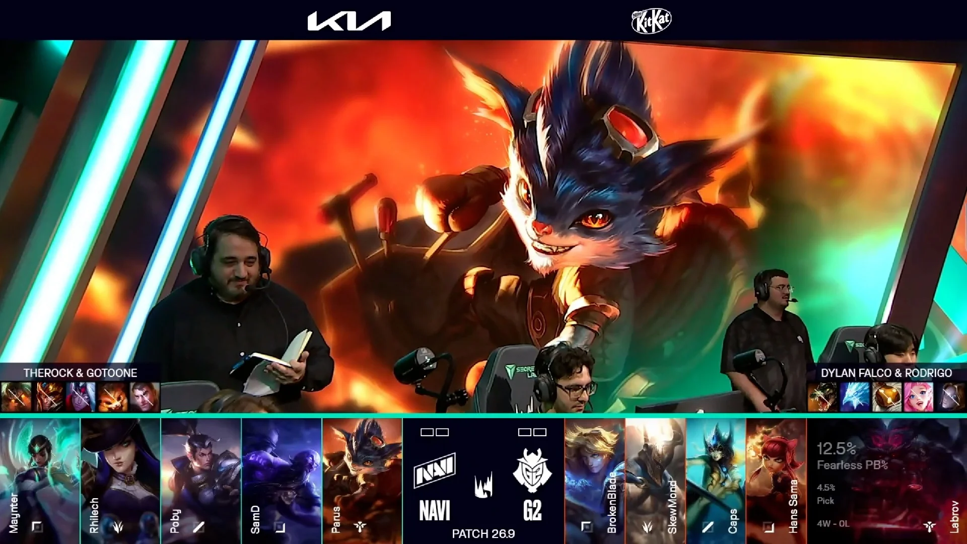 Draft del primer mapa del segundo partido de la jornada 17 de la LEC de primavera 2026 entre G2 y NAVI