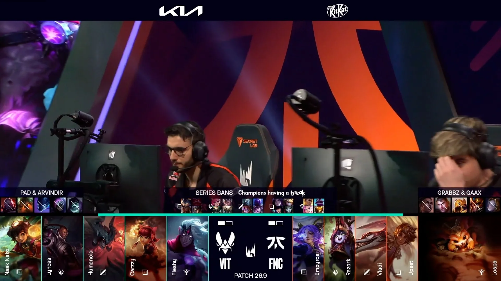 Draft del tercer mapa del primer partido de la jornada 18 de la LEC de primavera 2026 entre FNC y VIT