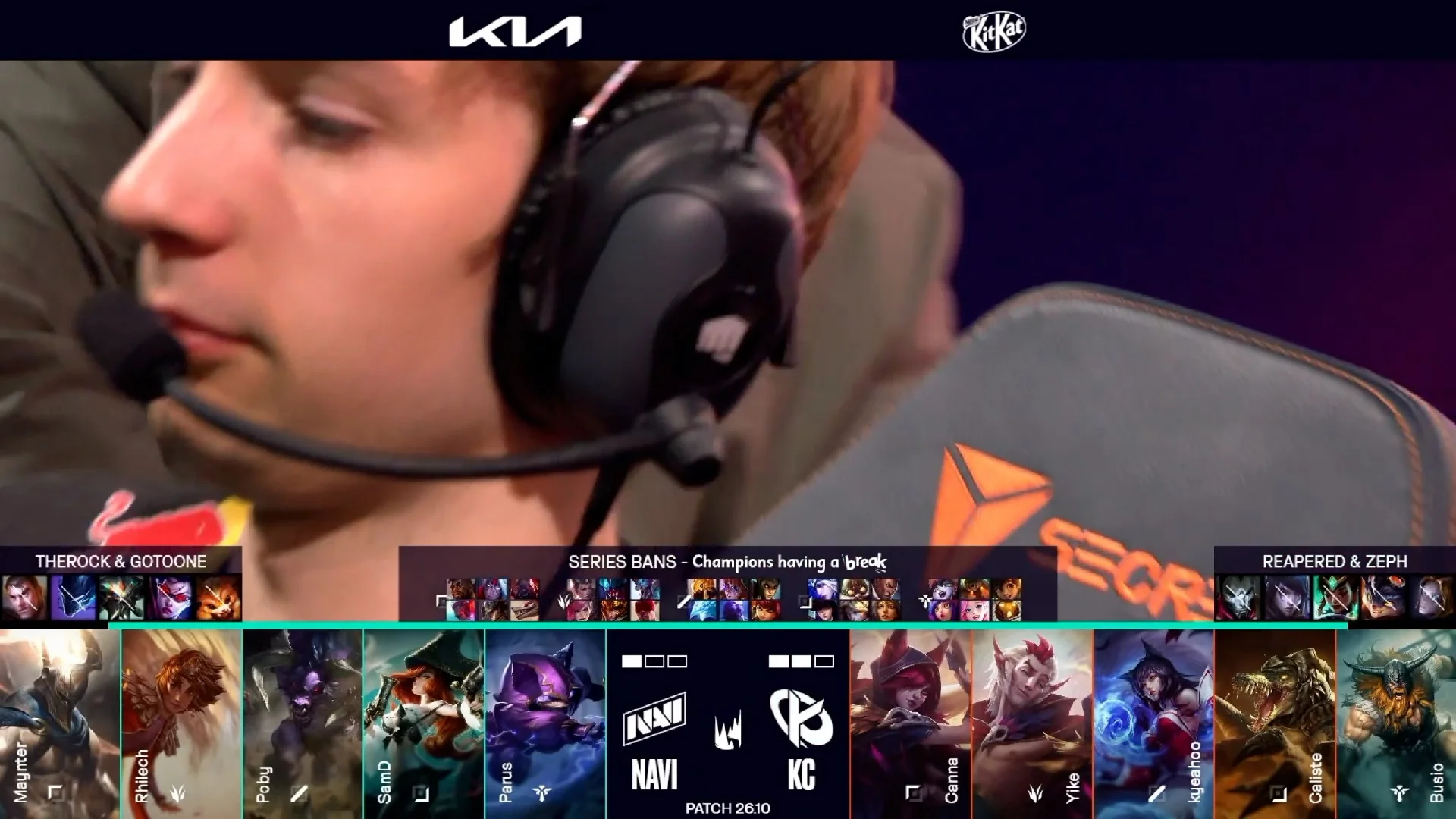 Draft del cuarto mapa de la jornada 4 de los playoffs de la LEC de primavera 2026 entre KC y NAVI