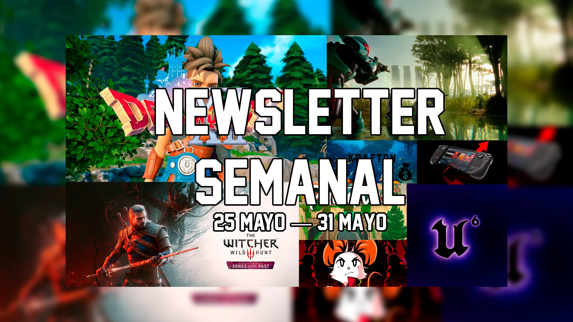 Portada de la newsletter semanal de TAOGames del 25 al 31 de mayo