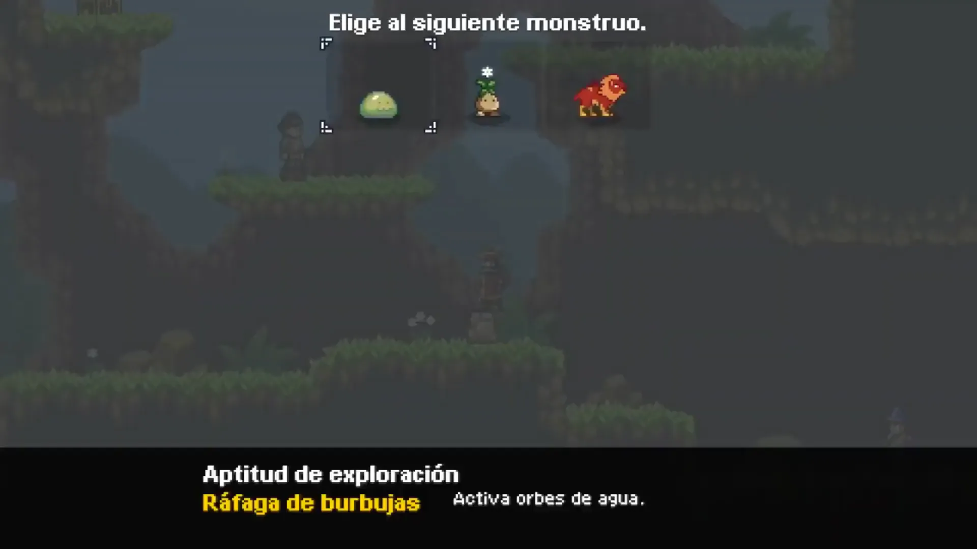 Menú de monstruos de Monster Sanctuary