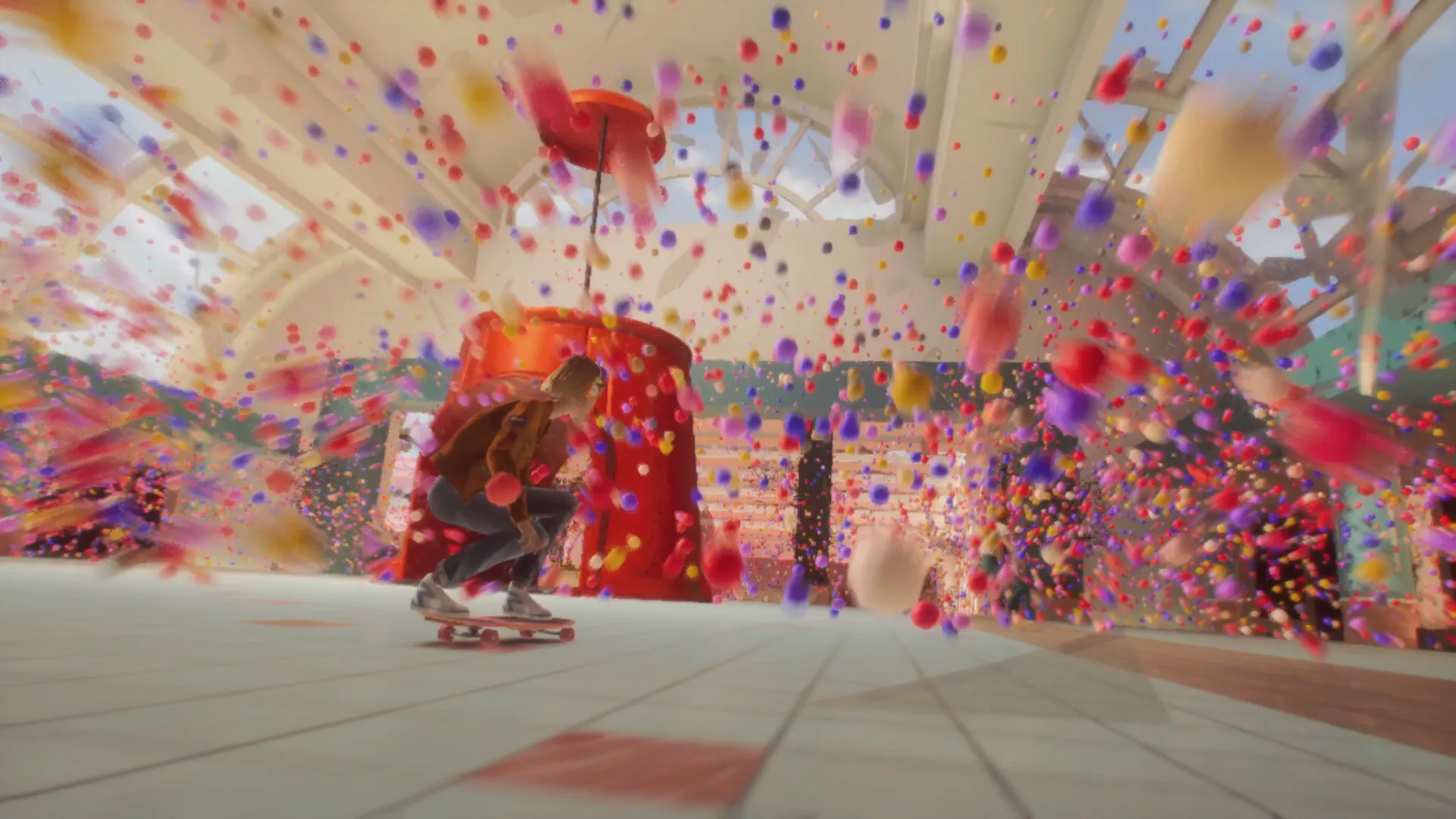 Esfera de chicles explotando