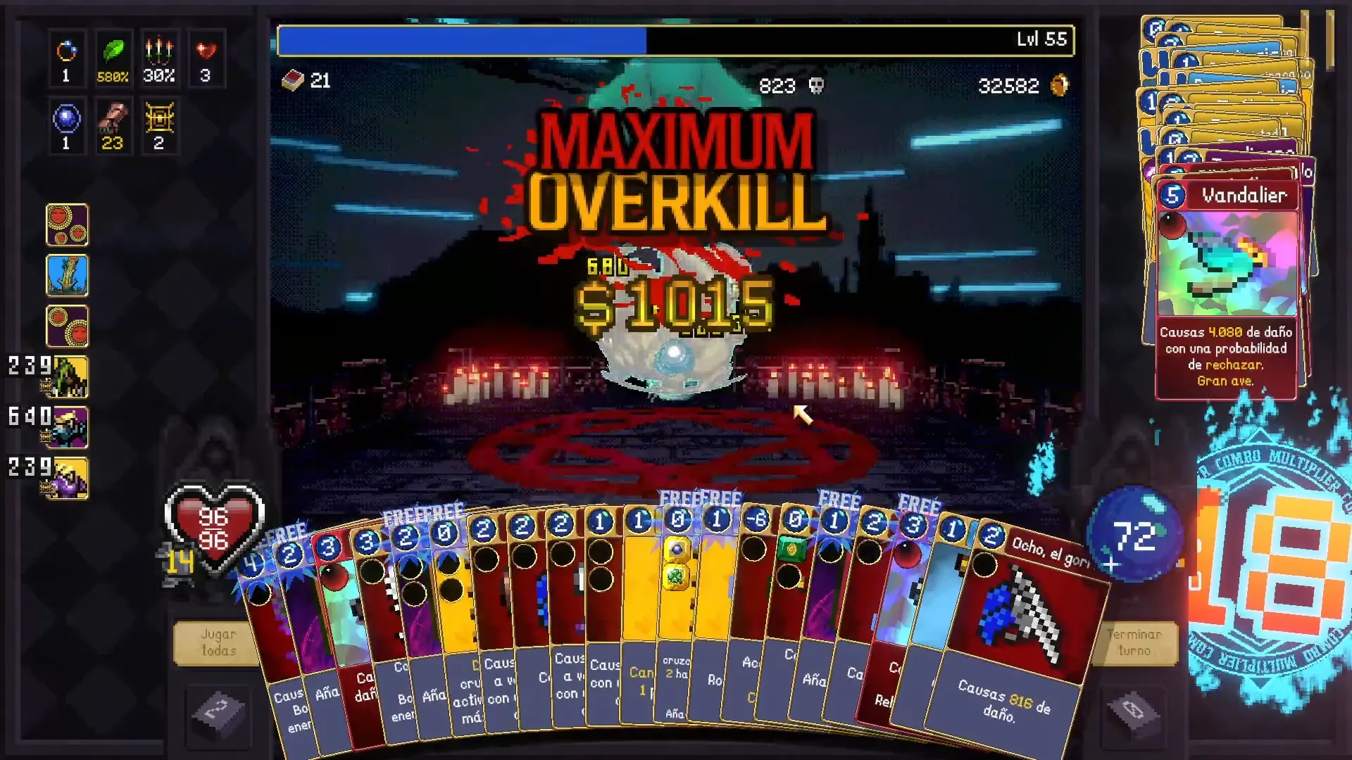 Maximum overkill en Vampire Crawlers
