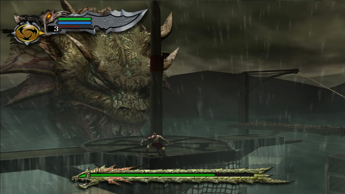 Kratos frente a la hidra