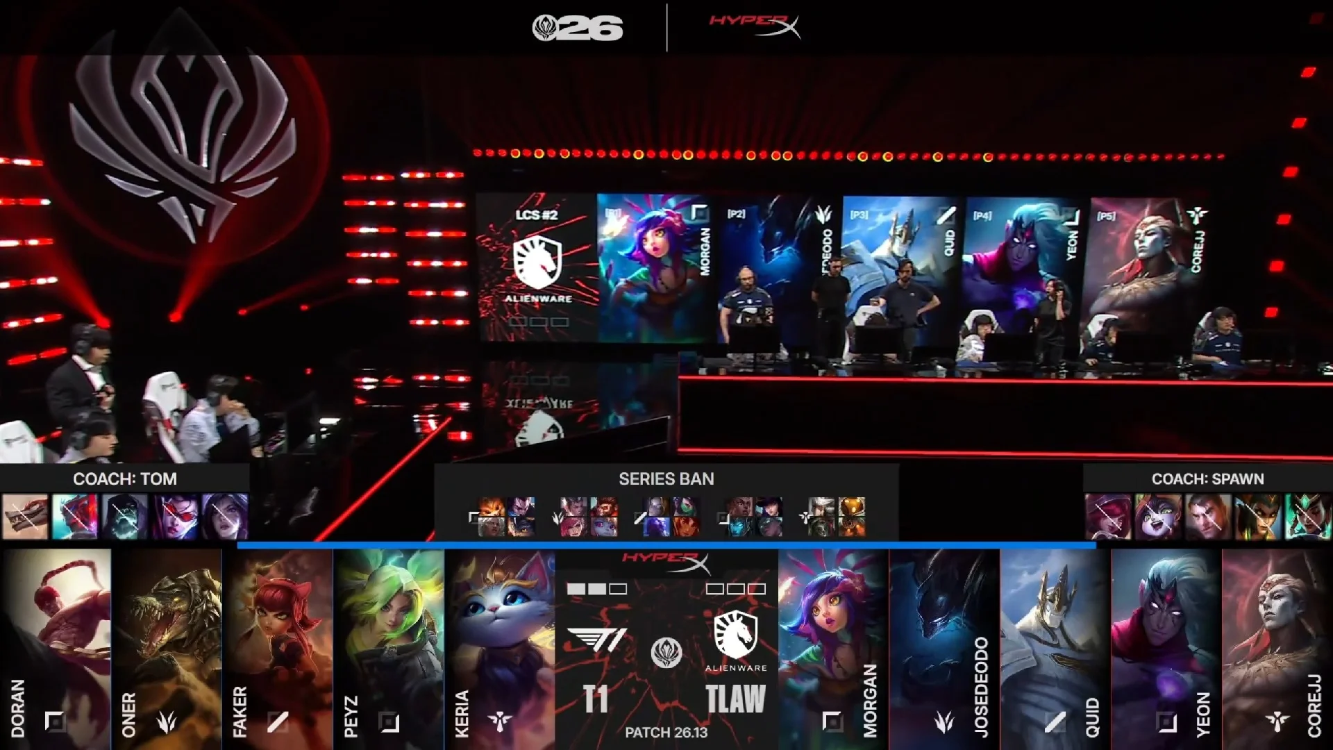 Draft del tercer mapa del primer partido de la jornada 1 del Play-In del MSI de 2026 entre T1 y TLAW