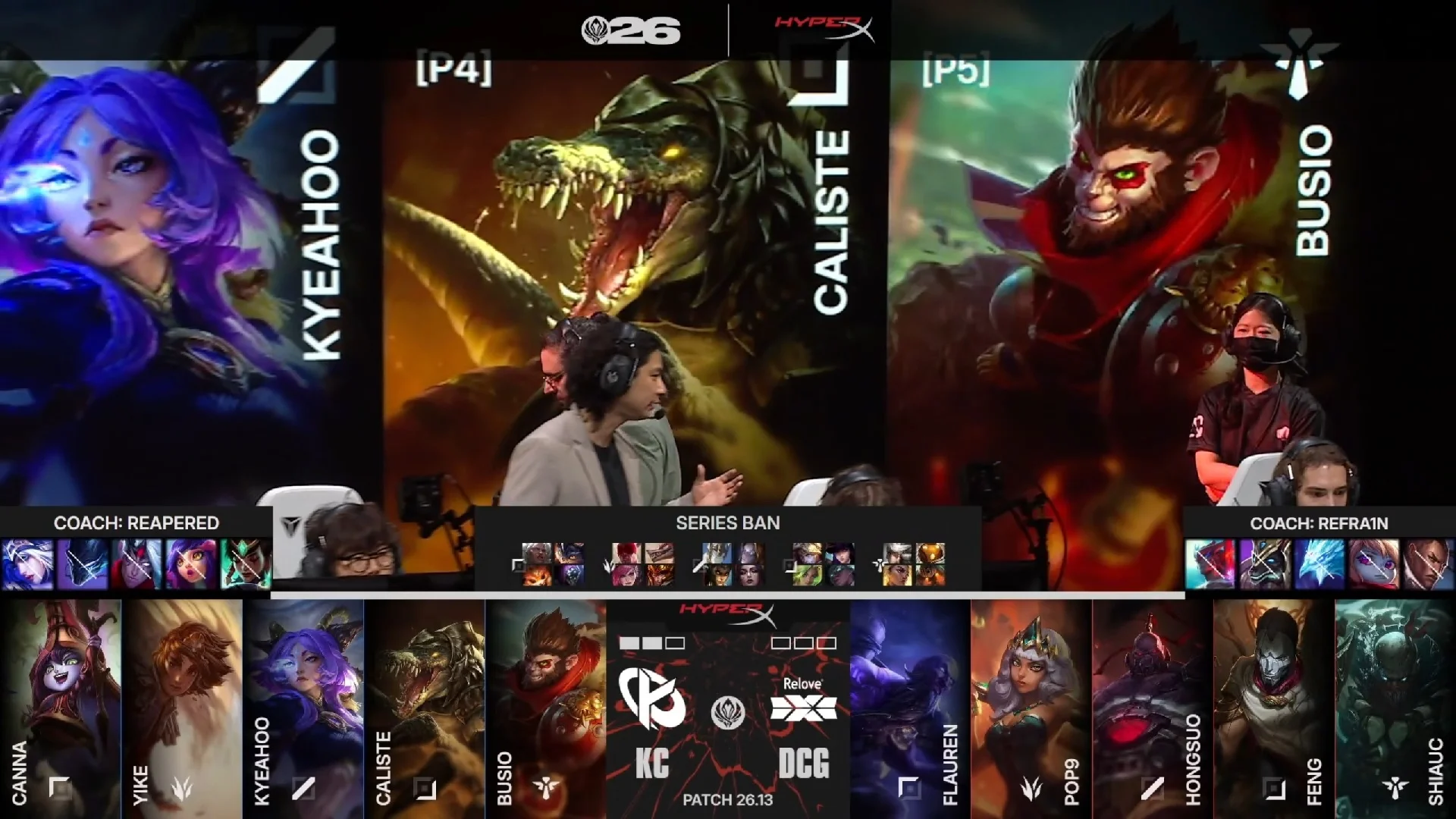 Draft del tercer mapa del segundo partido de la jornada 1 del Play-In del MSI de 2026 entre KC y DCG