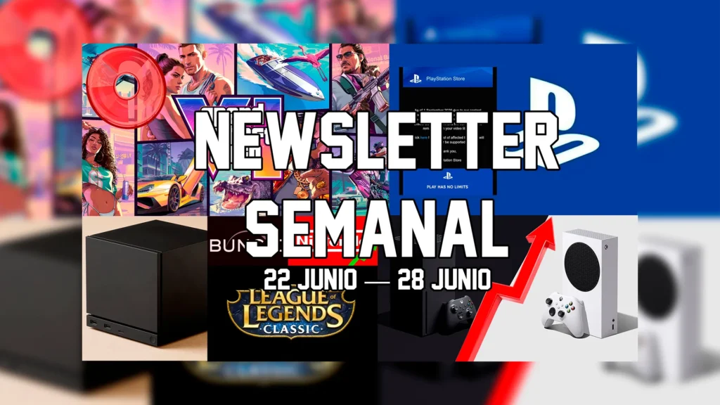 Portada de la newsletter semanal de TAOGames del 22 al 28 de junio