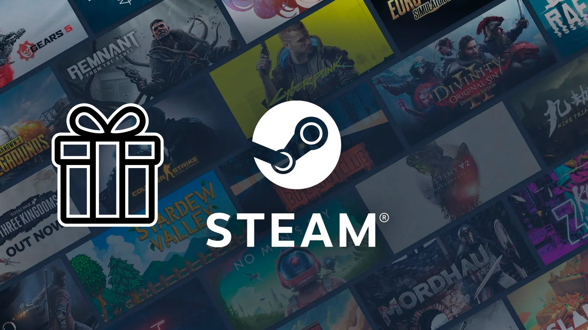 Interfaz de Steam con el icono de un regalo