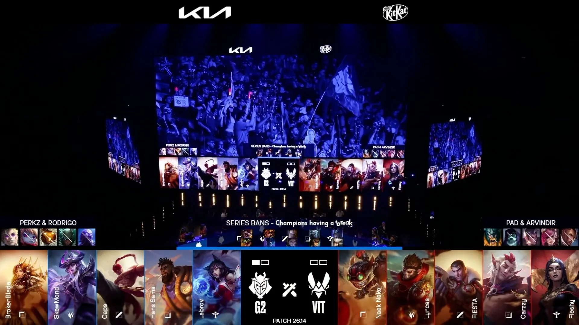 Draft del segundo mapa del primer partido de la jornada 2 de la LEC de verano 2026 entre VIT y G2