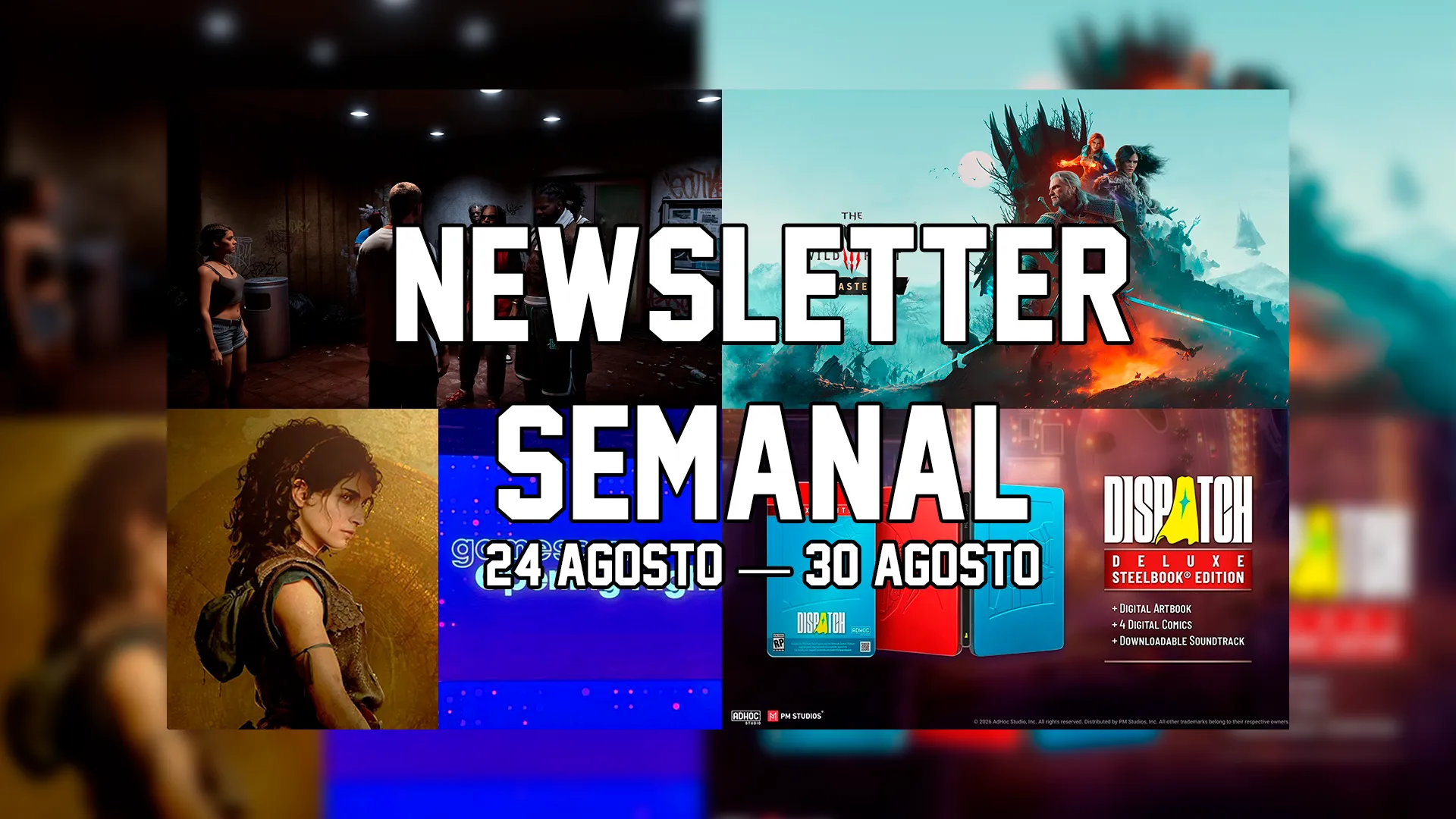 Portada de la newsletter semanal de TAOGames la semana del 24 al 30 de agosto