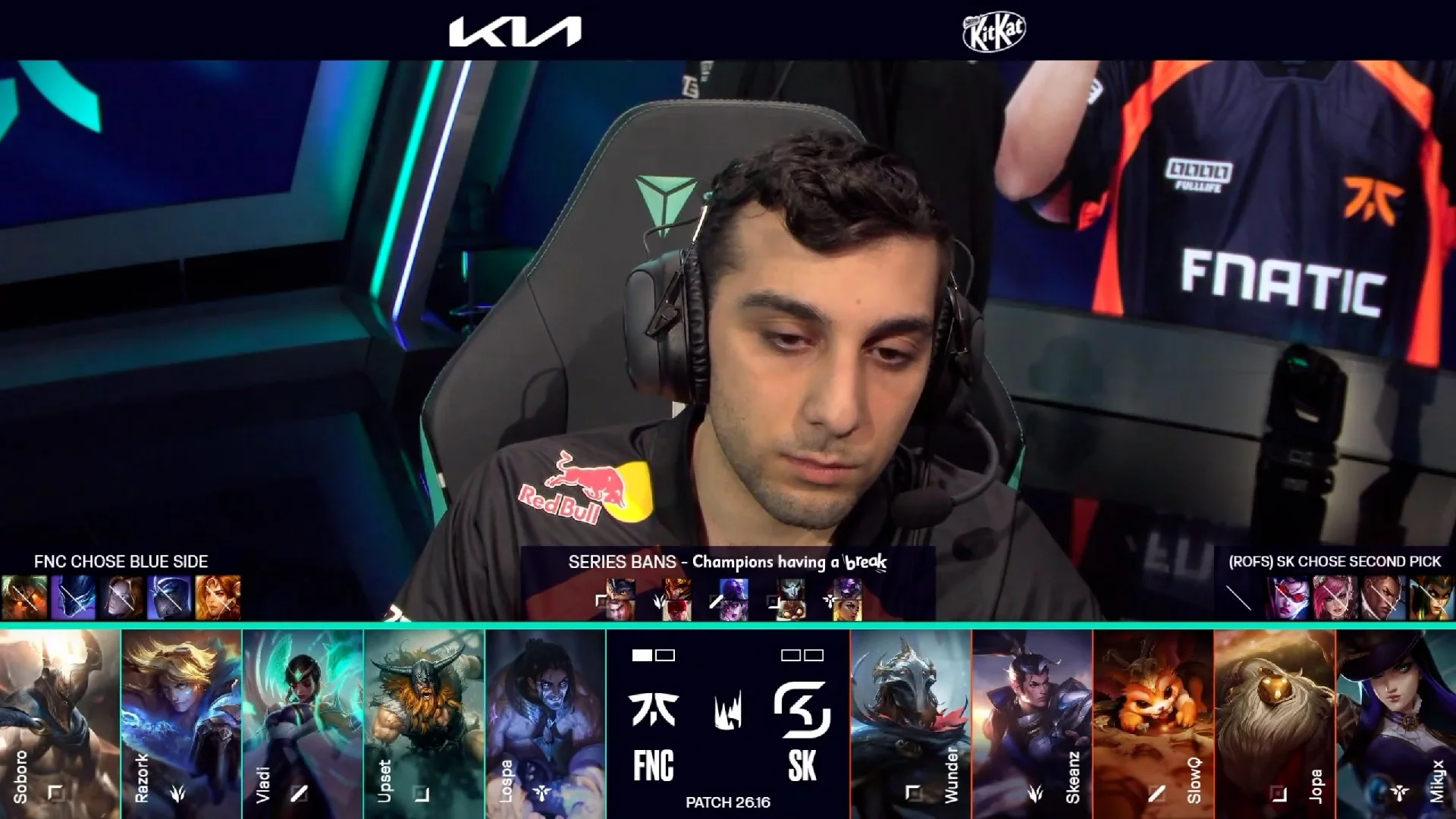 Draft del segundo mapa del primer partido de la jornada 13 de la LEC de verano 2026 entre SK y FNC