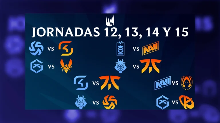 LEC Verano 2026: Jornadas 12, 13, 14 y 15