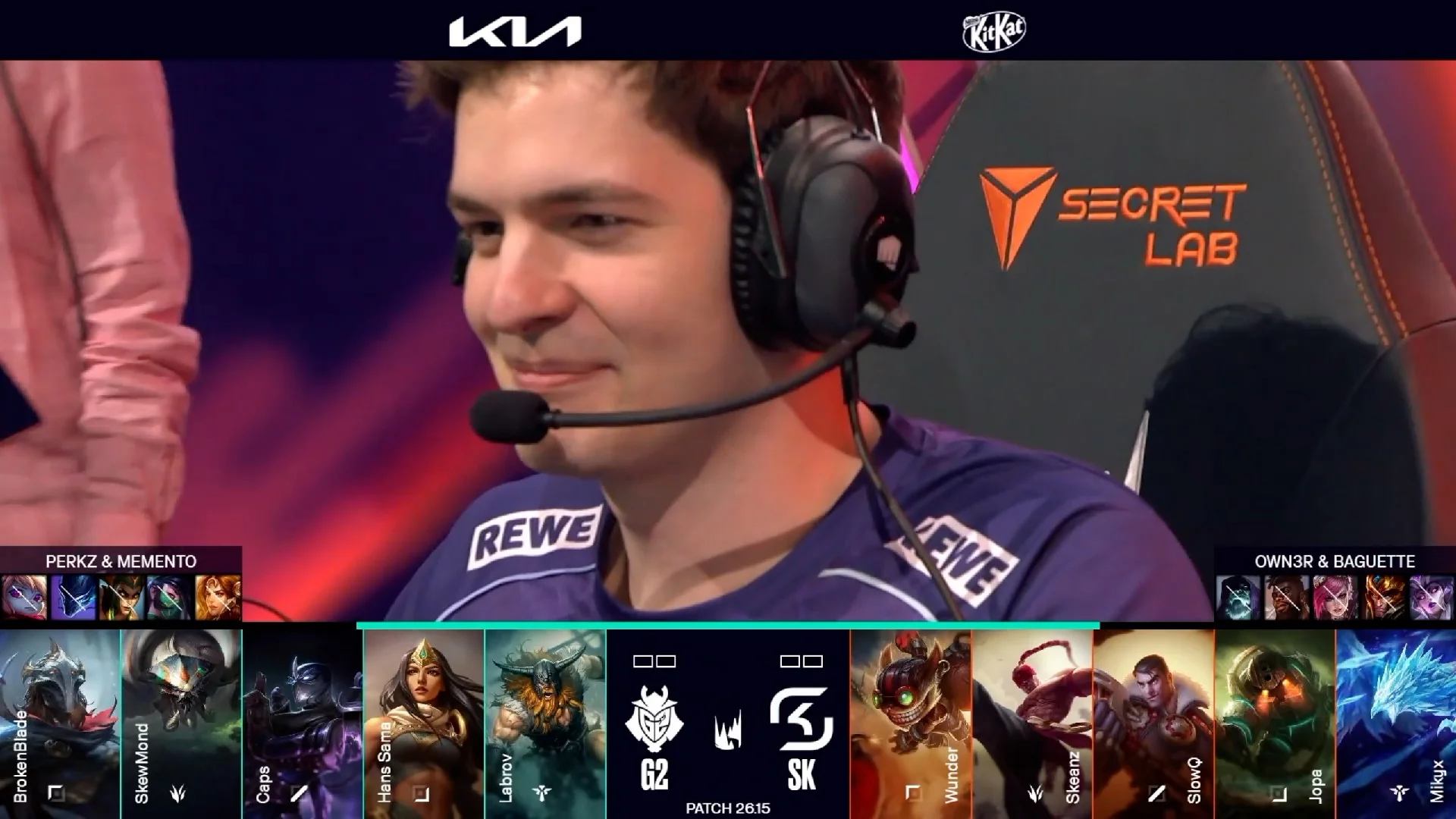 Draft del primer mapa del primer partido de la jornada 6 de la LEC de verano 2026 entre SK y G2